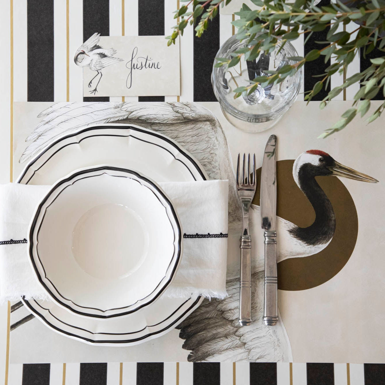 Crane Place Card