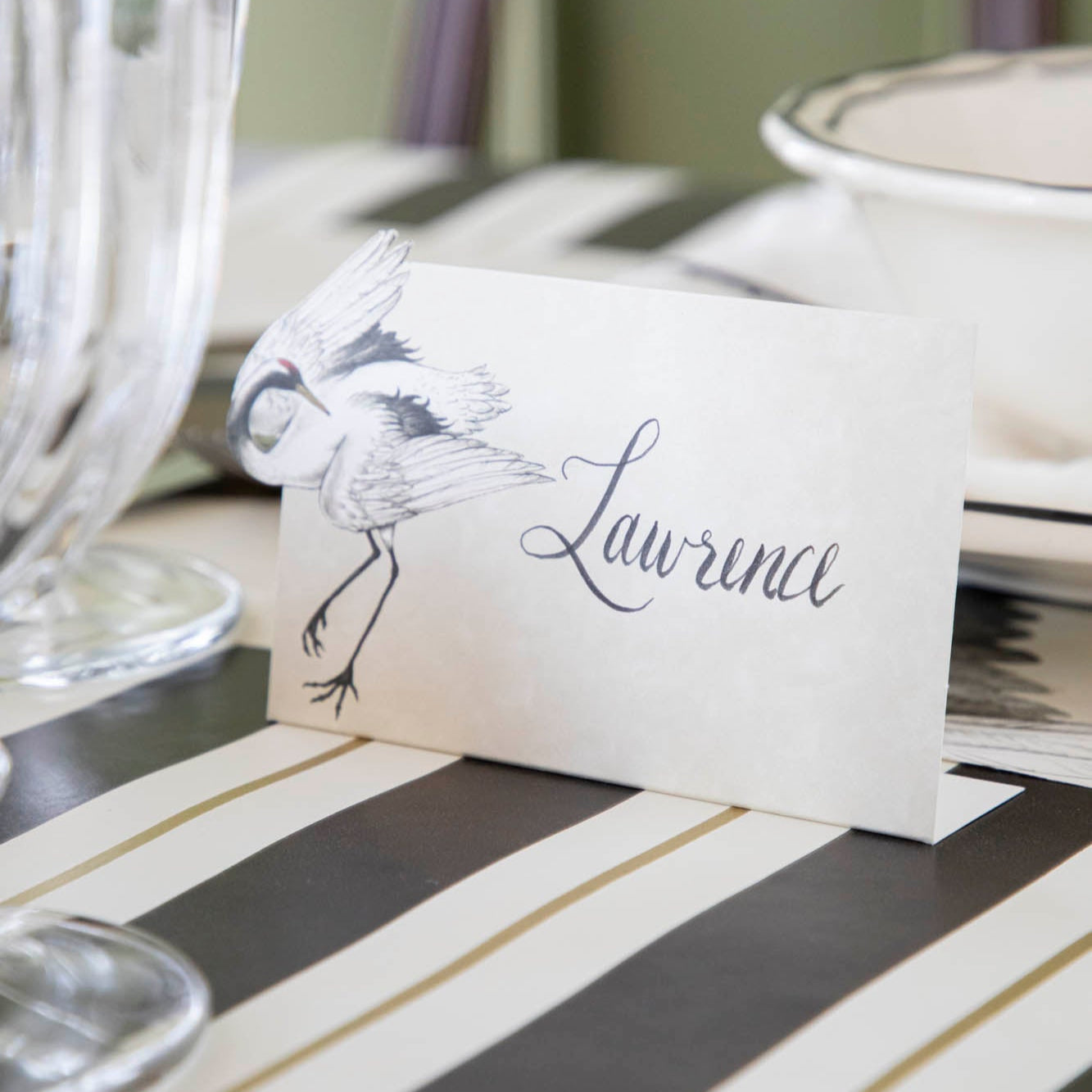 Crane Place Card