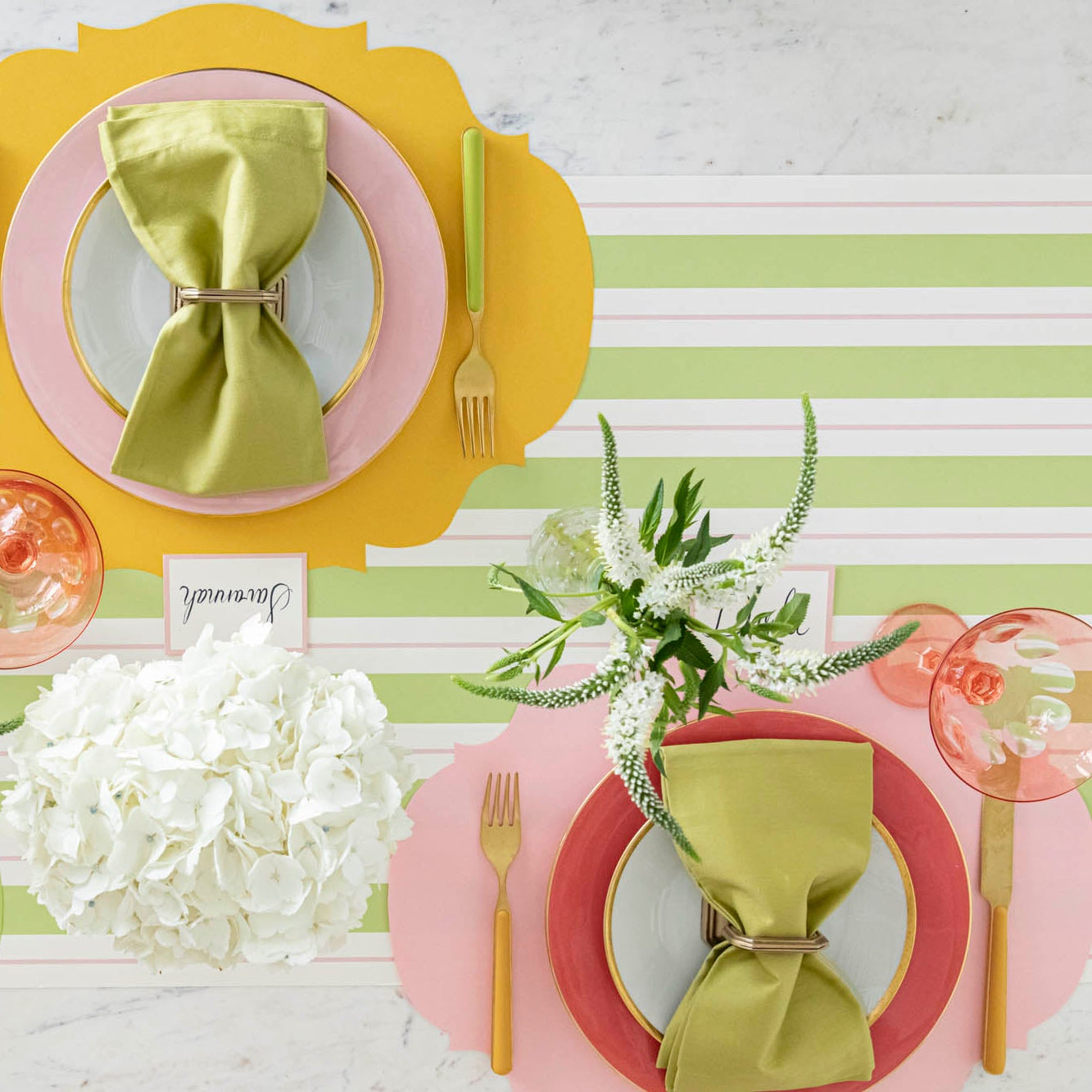 Die-cut Pink French Frame Placemat