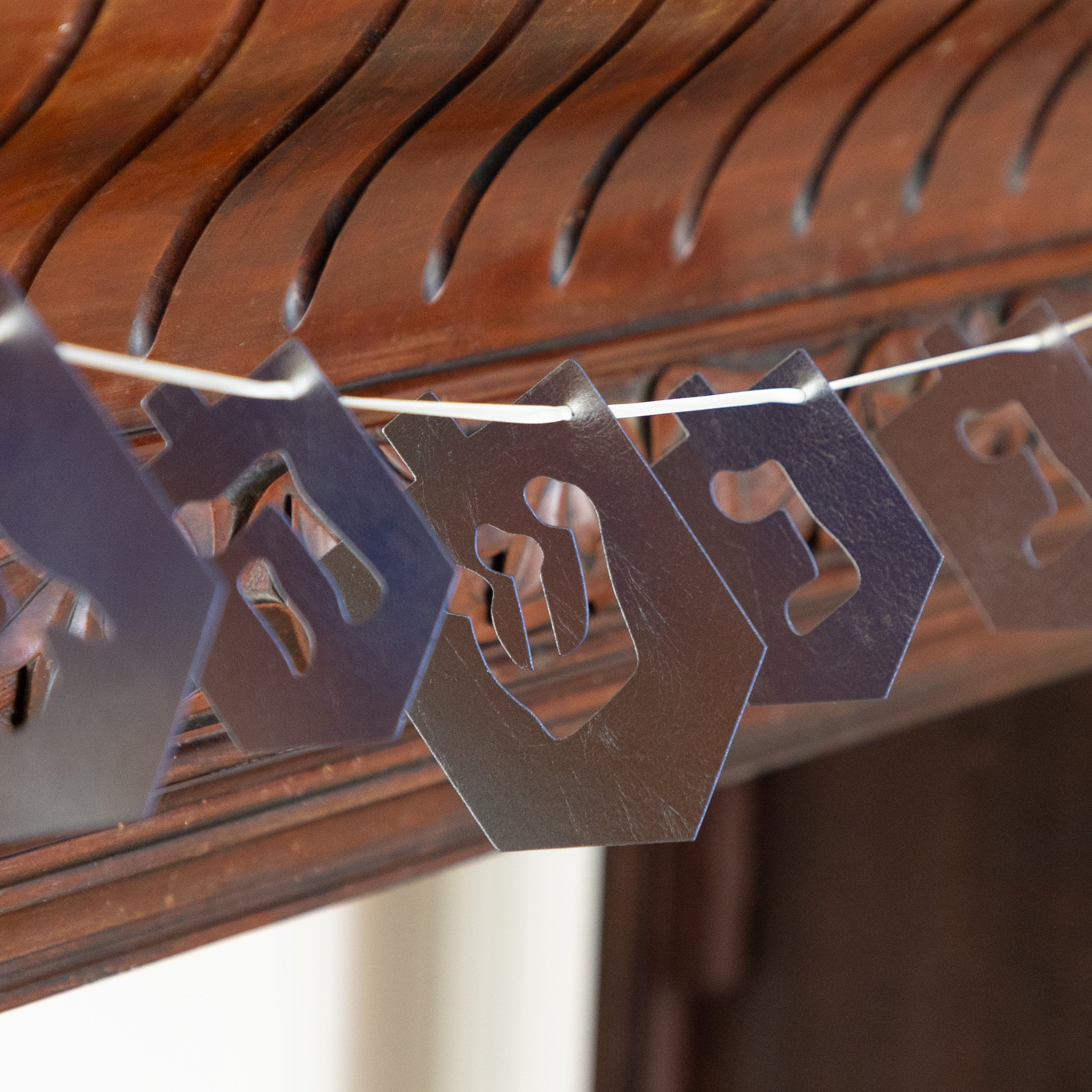 Dreidel Gold Leaf Garland