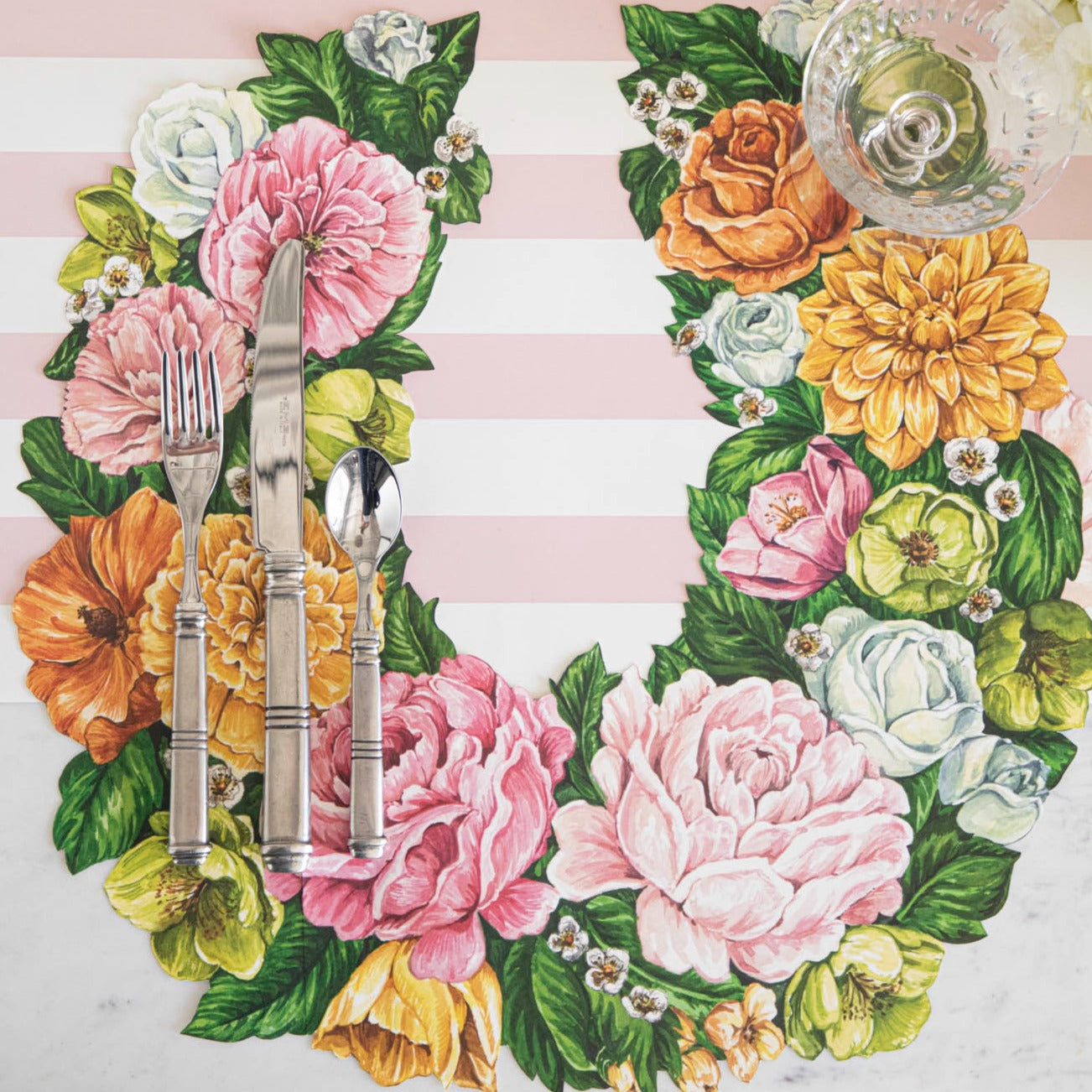 Die-cut Derby Wreath Placemat