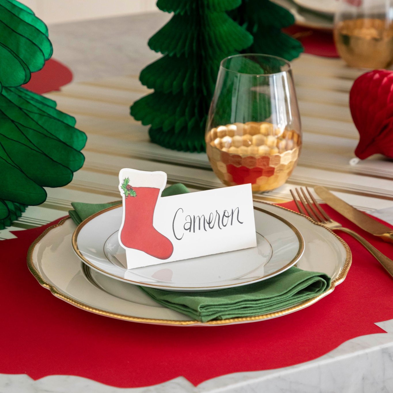 Die-cut Red French Frame Placemat