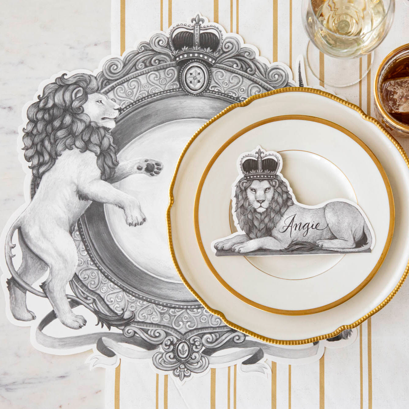 Die-cut H&C Regal Crest Placemat
