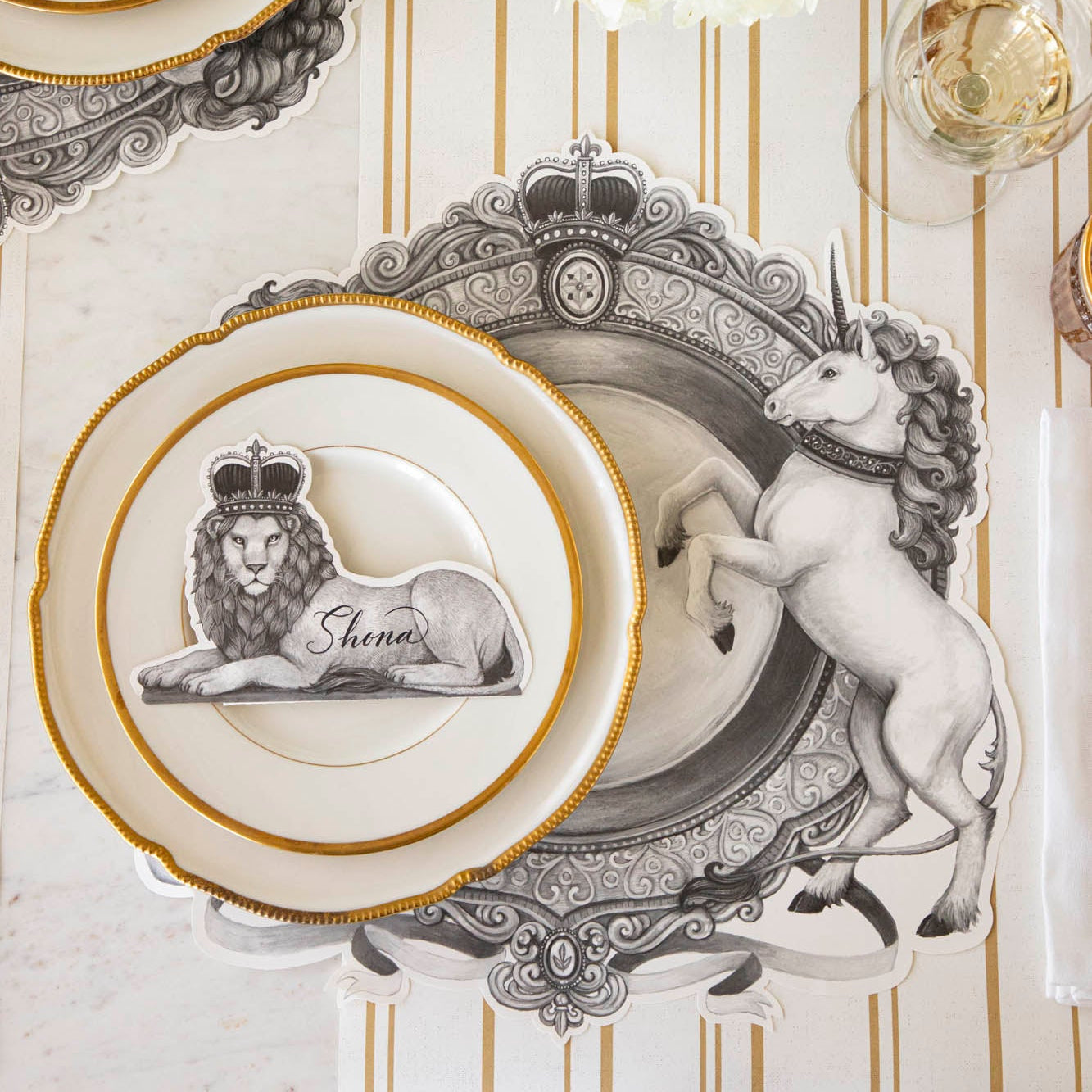 Die-cut H&C Regal Crest Placemat