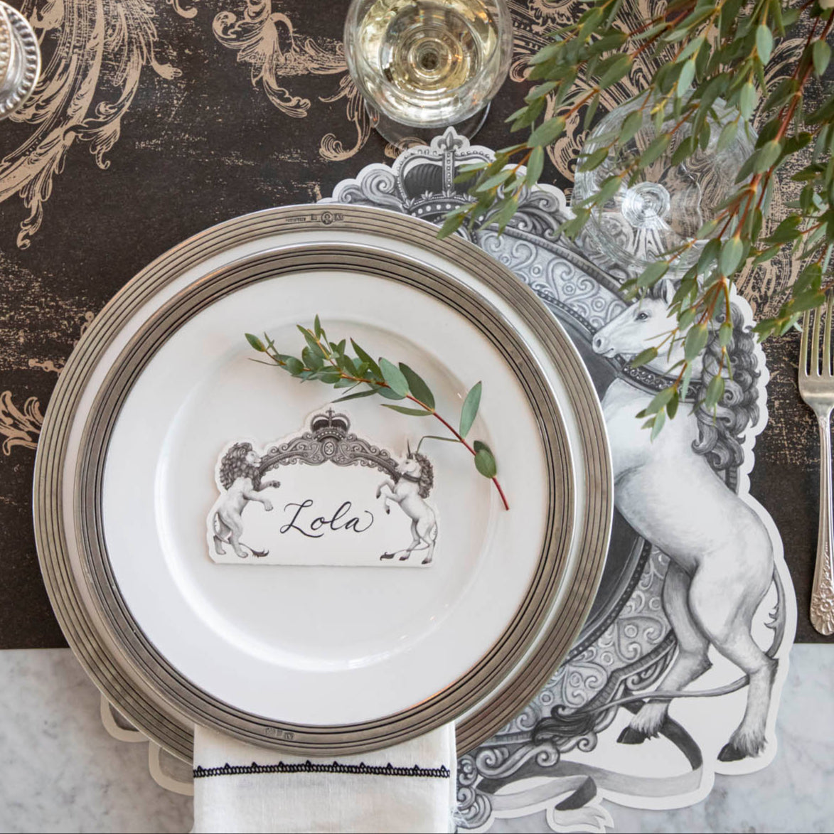 Die-cut H&C Regal Crest Placemat