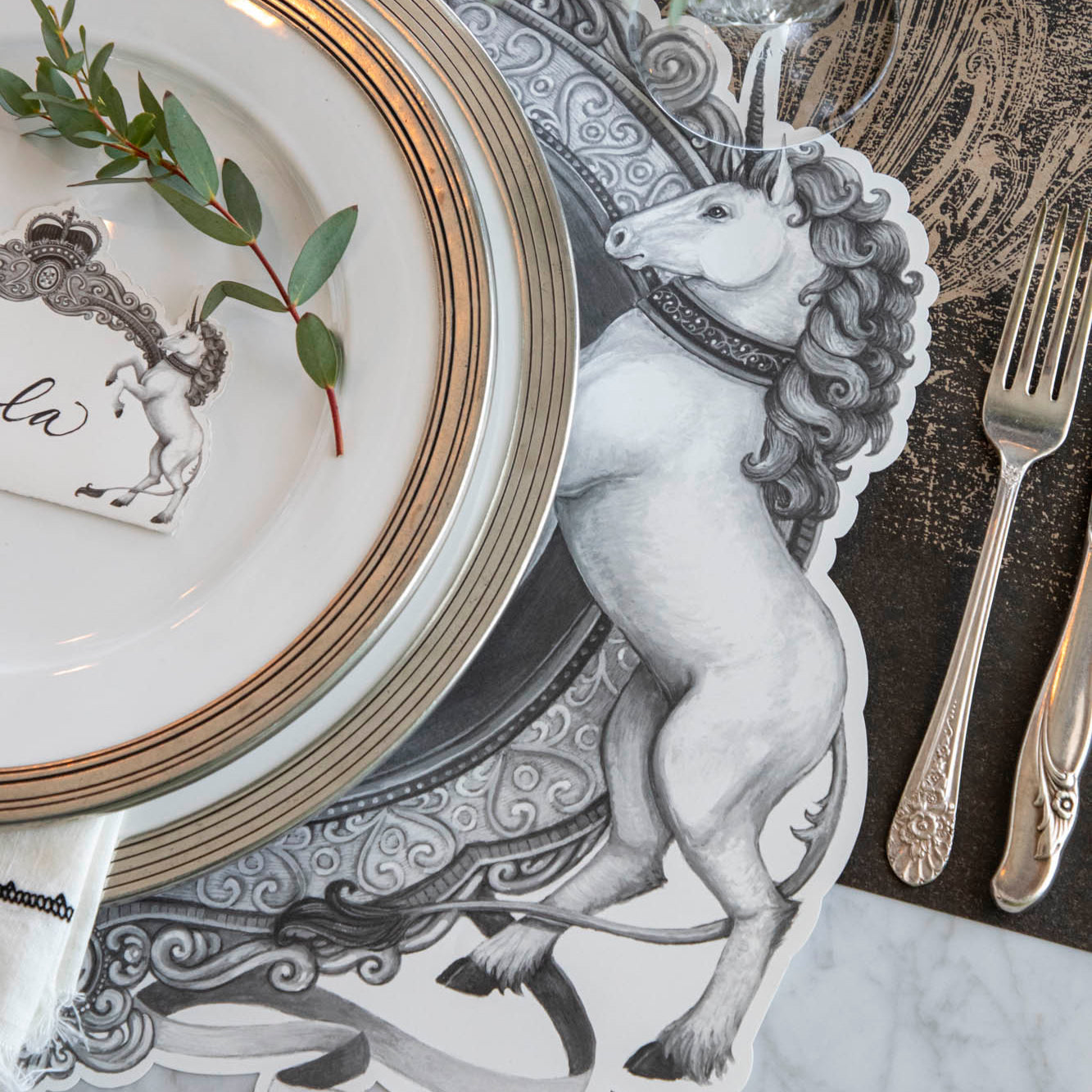 Die-cut H&C Regal Crest Placemat