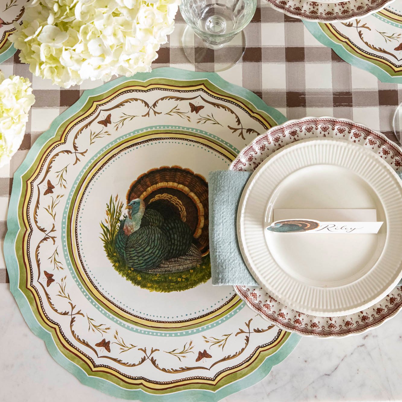 Die-cut Heritage Turkey China Placemat