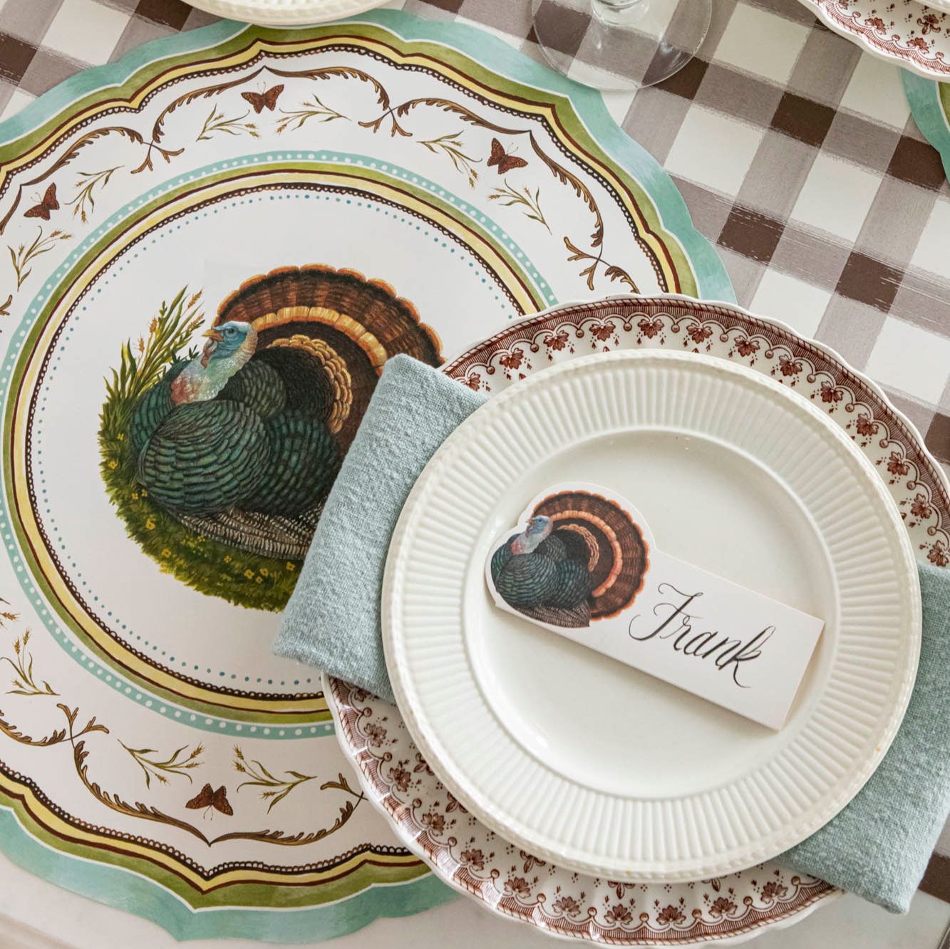 Die-cut Heritage Turkey China Placemat