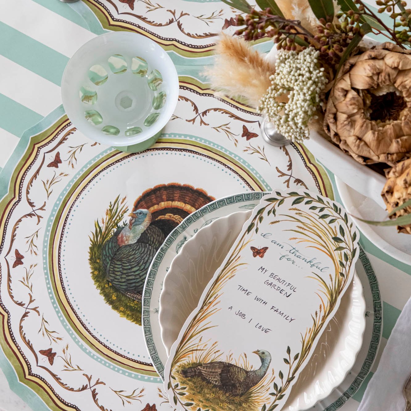 Die-cut Heritage Turkey China Placemat