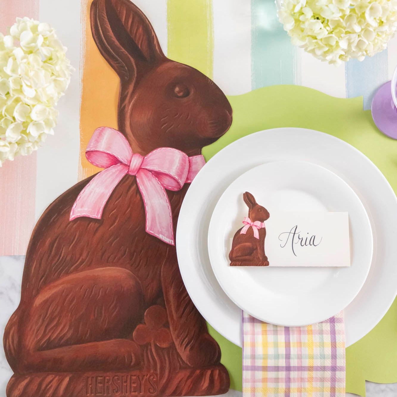 Die-cut Hershey's Chocolate Bunny Placemat