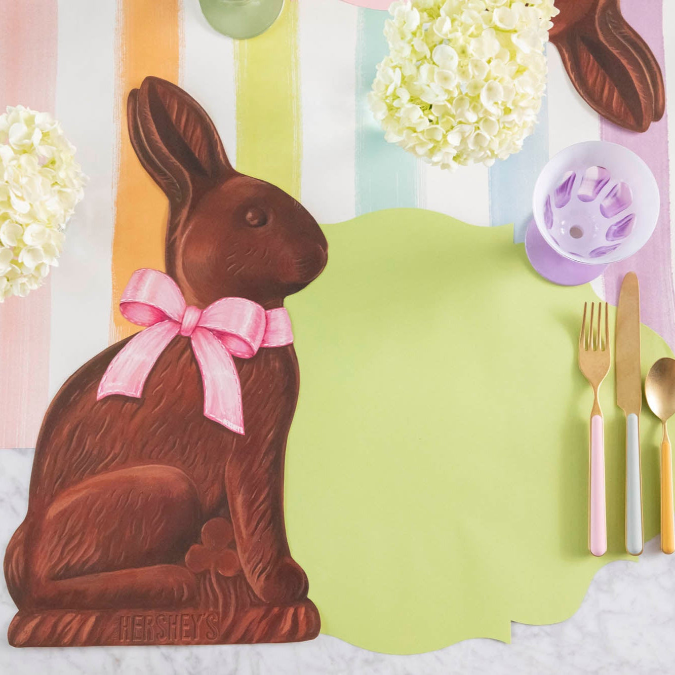 Die-cut Hershey's Chocolate Bunny Placemat