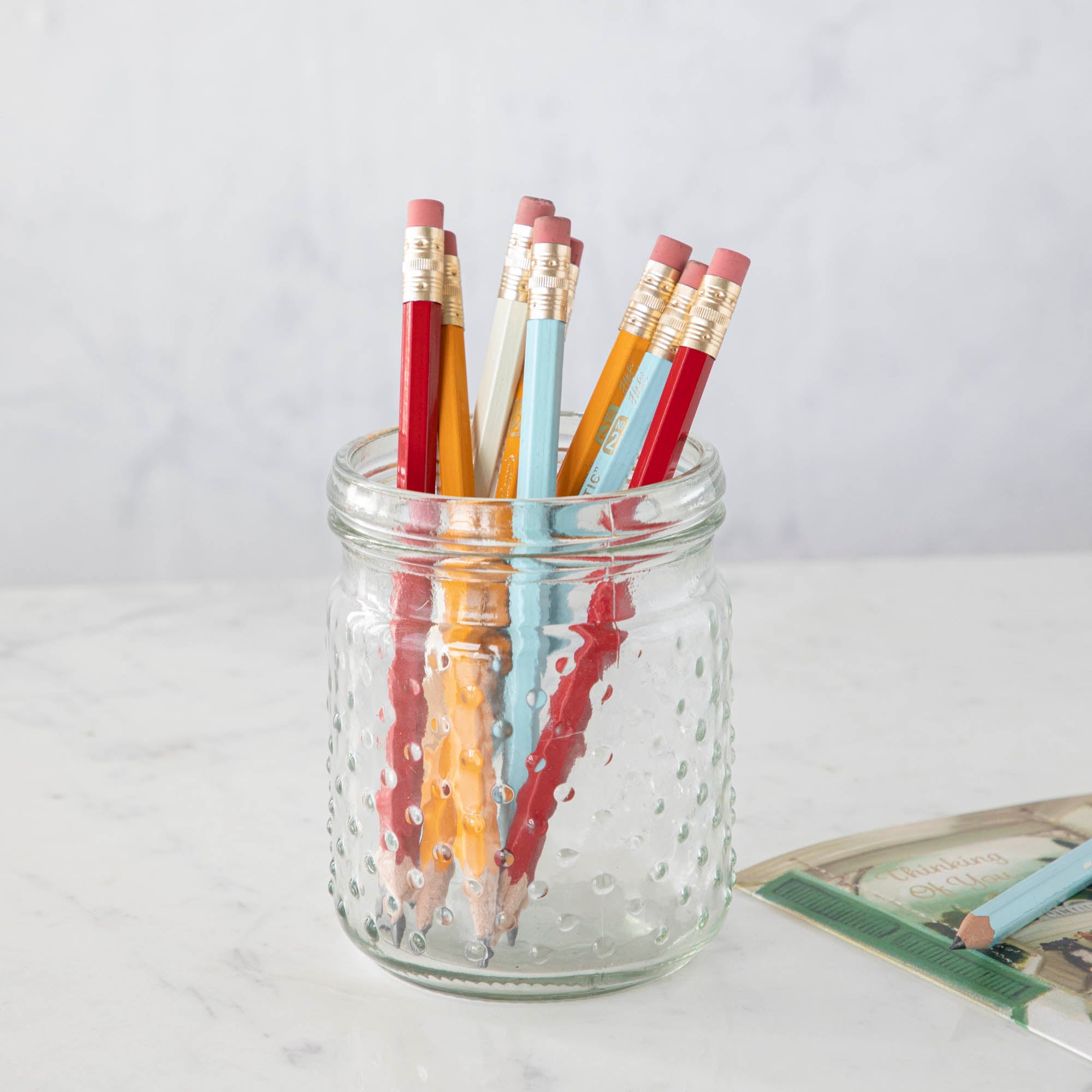 Clear Hobnail Jar