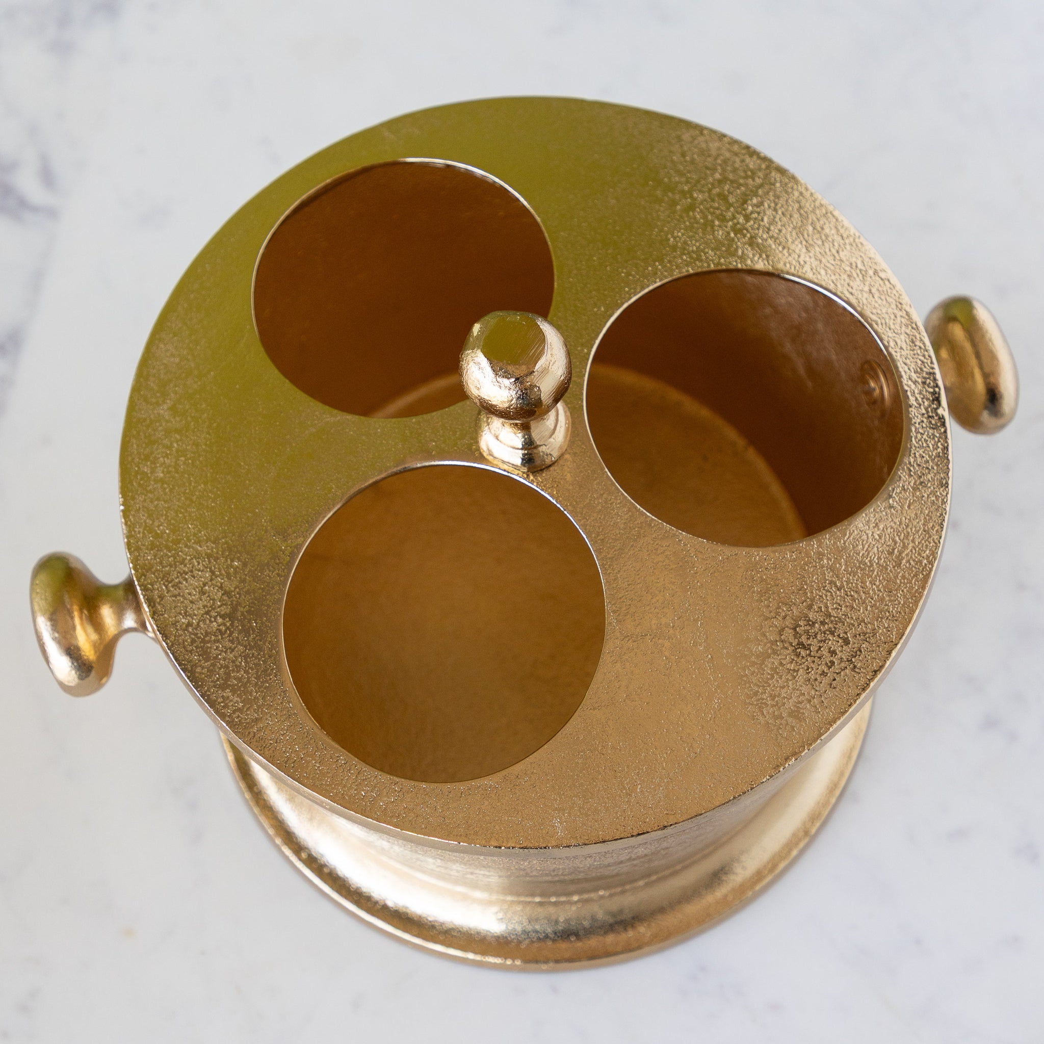 Aluminum Bottle Holder with Gold Finish