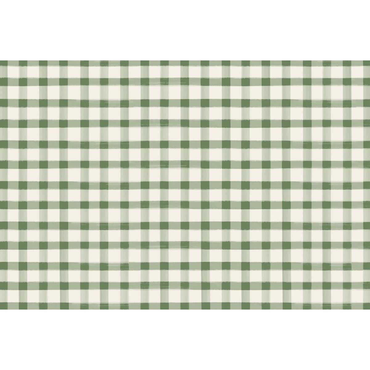 Dark Green Painted Check Placemat