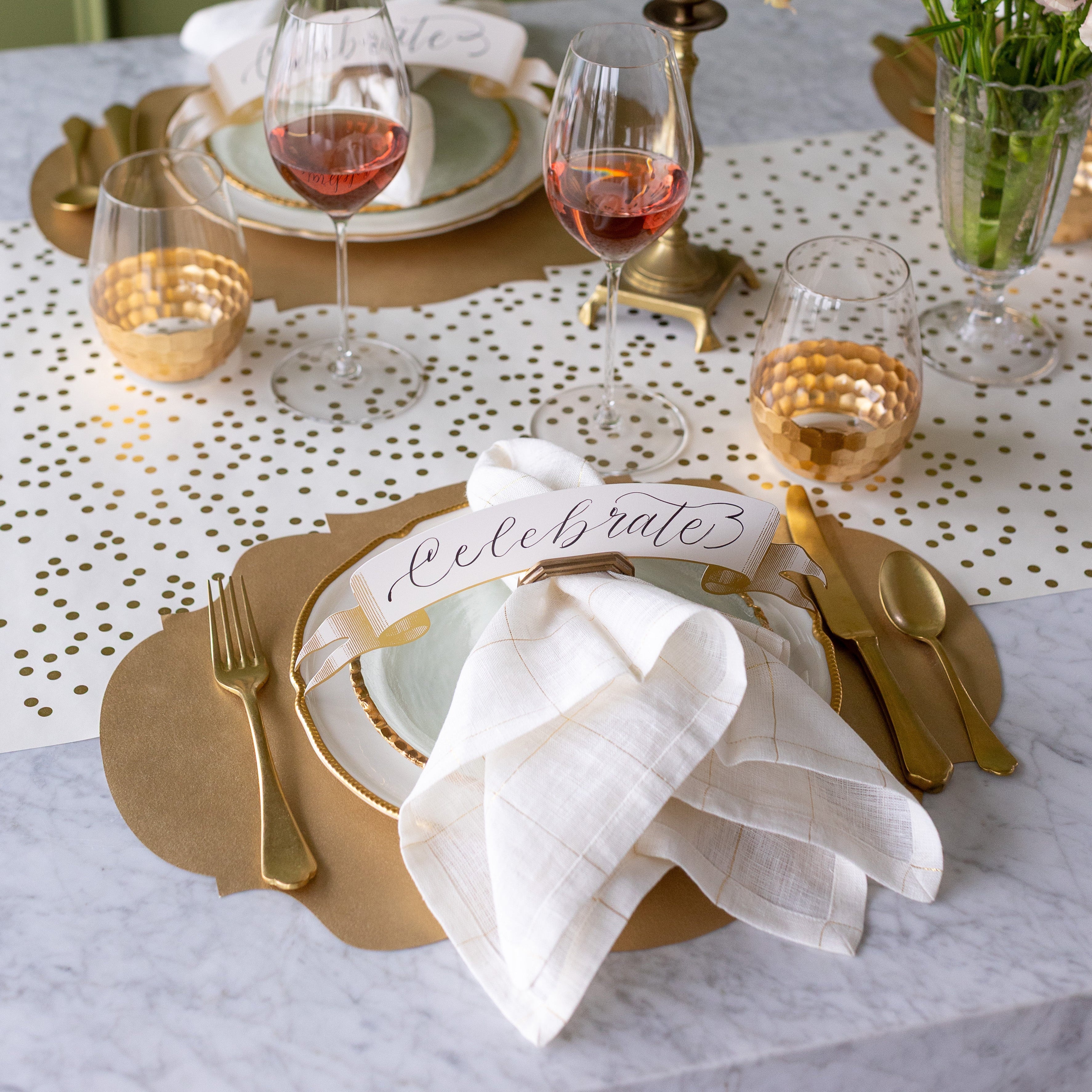 Die-cut Gold French Frame Placemat