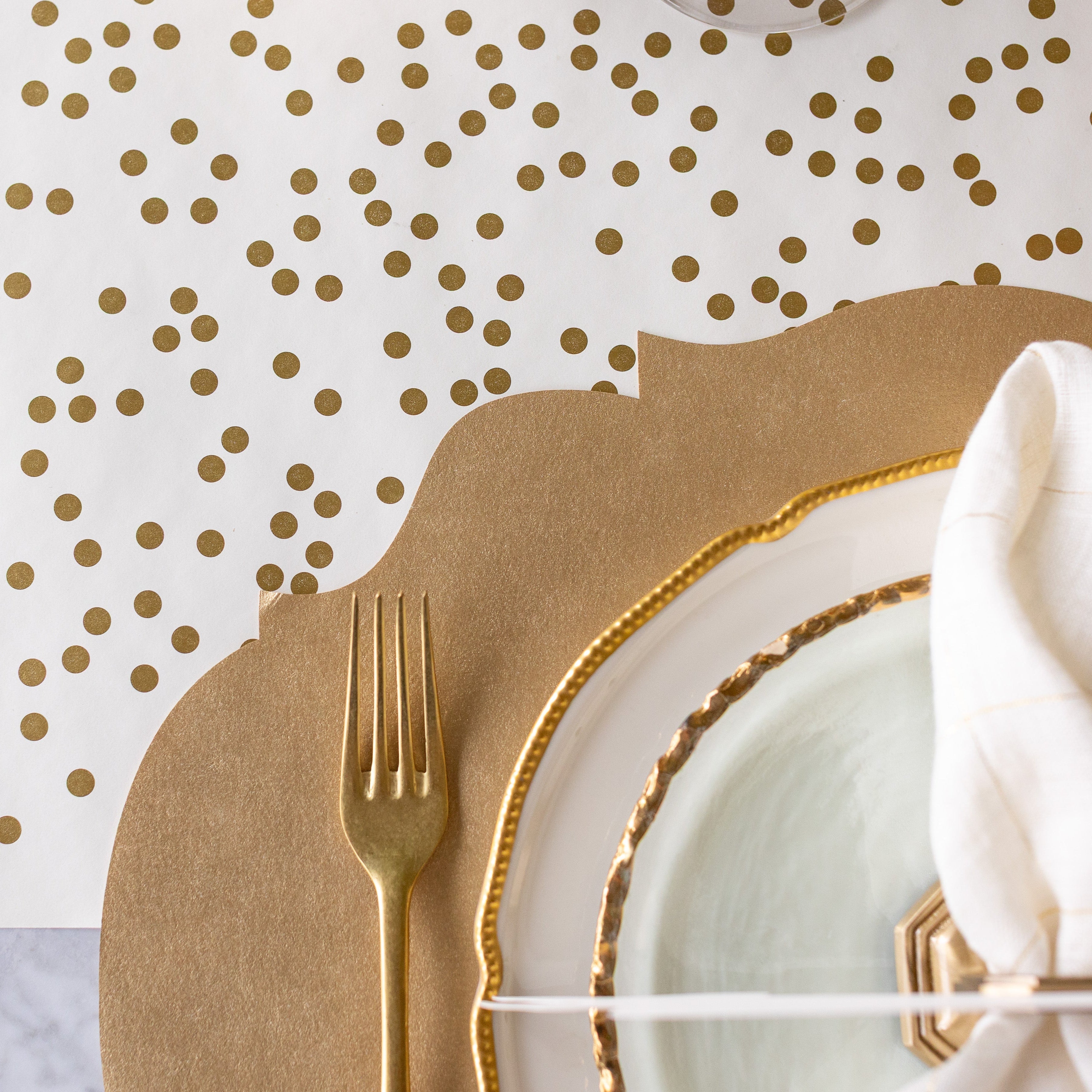 Die-cut Gold French Frame Placemat