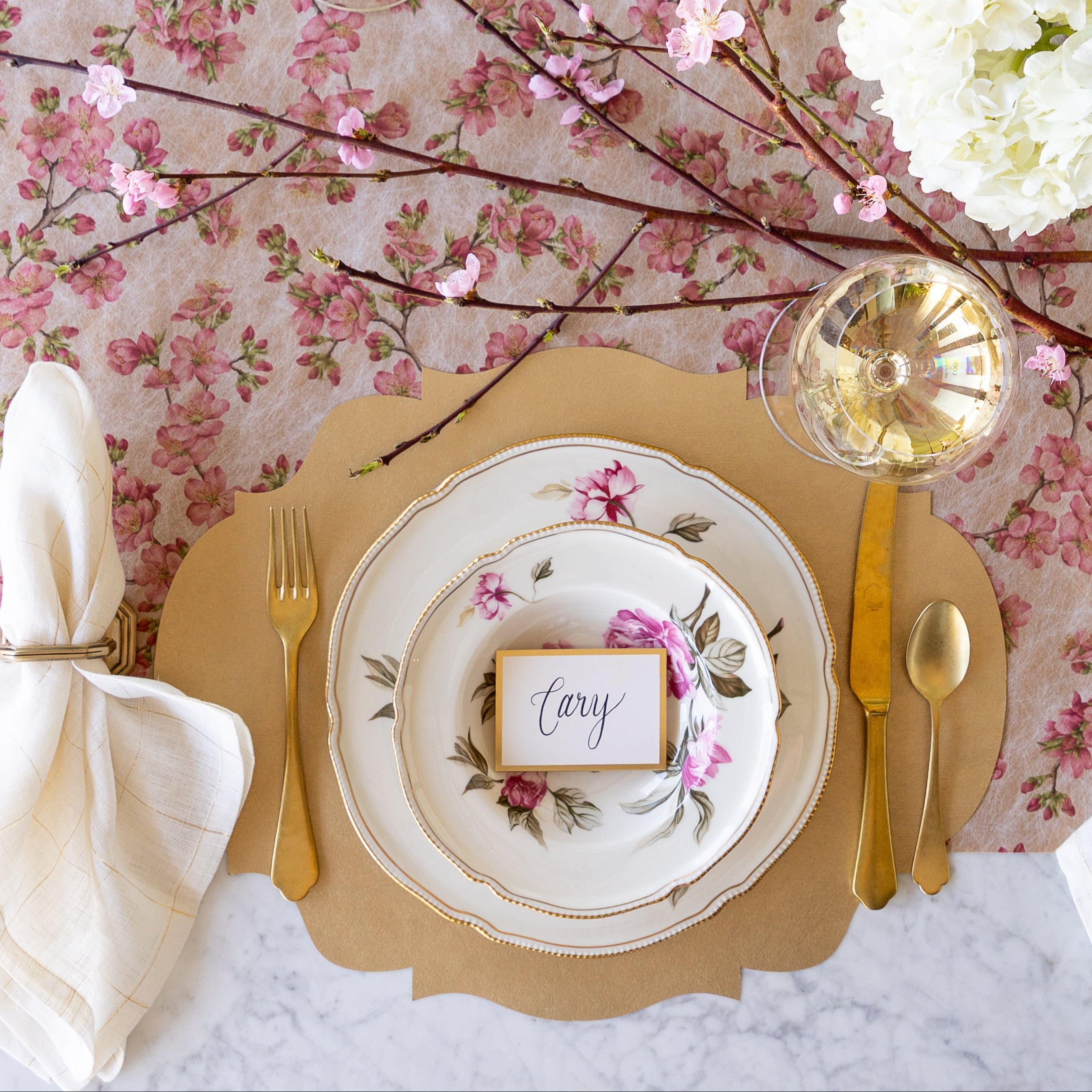 Die-cut Gold French Frame Placemat