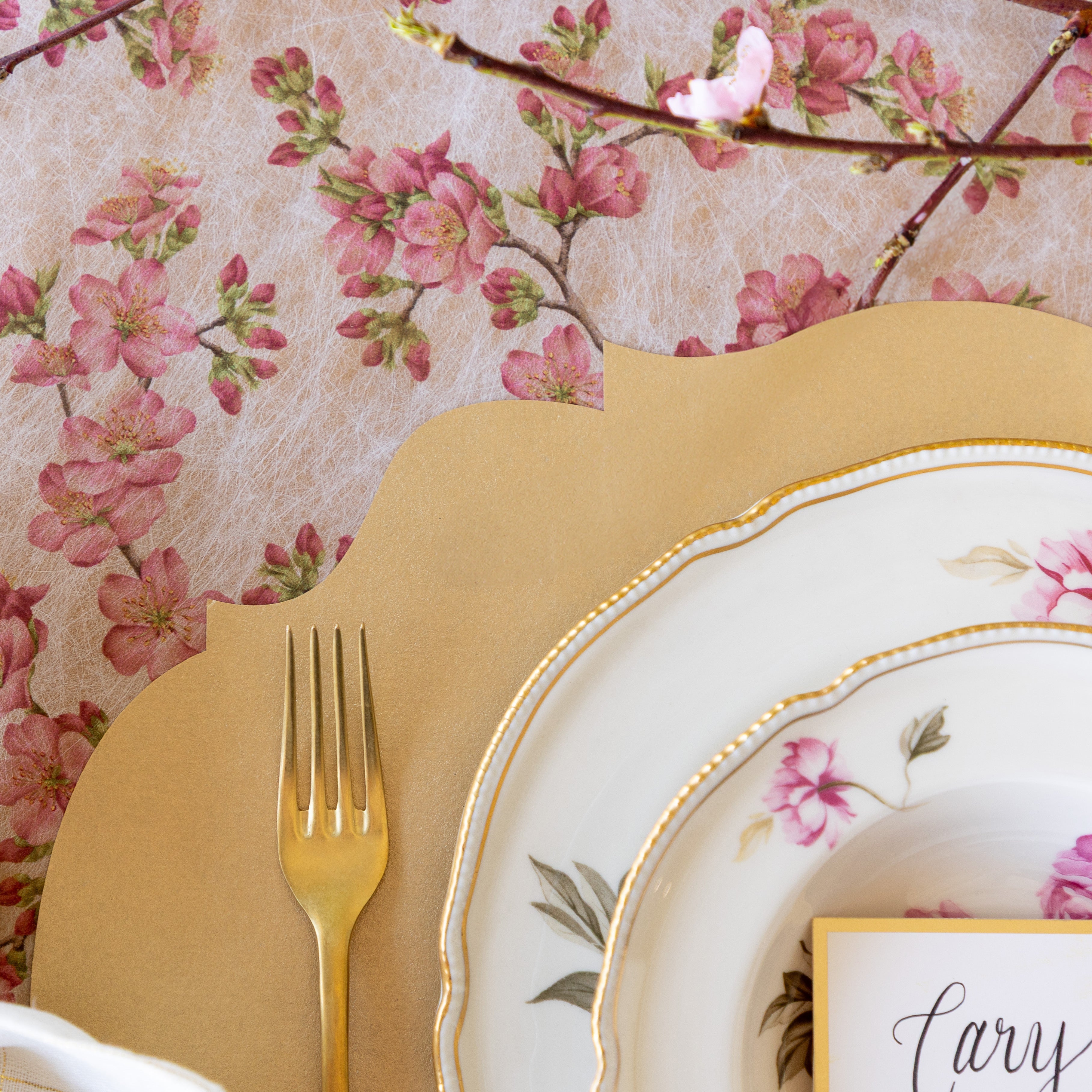 Die-cut Gold French Frame Placemat