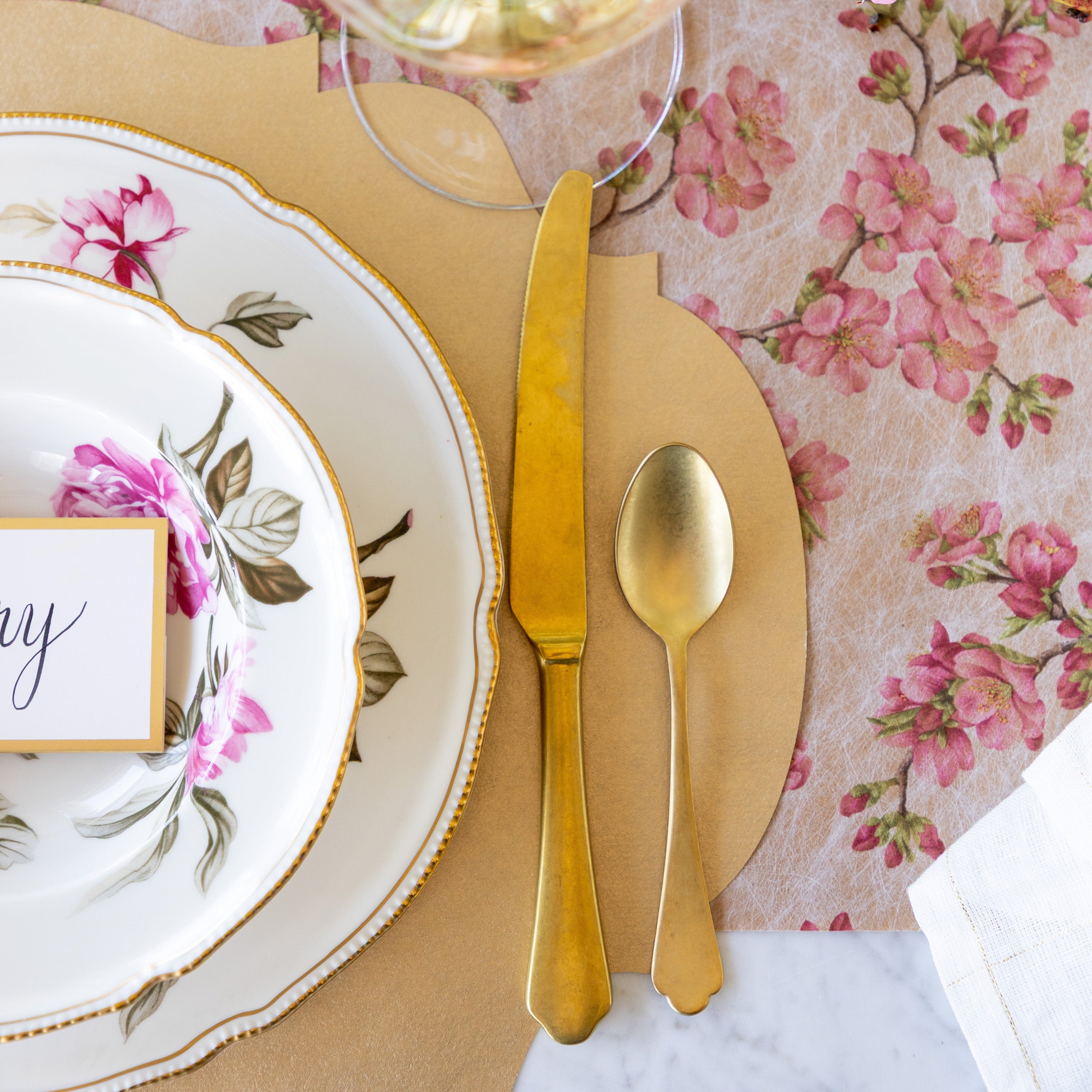 Die-cut Gold French Frame Placemat