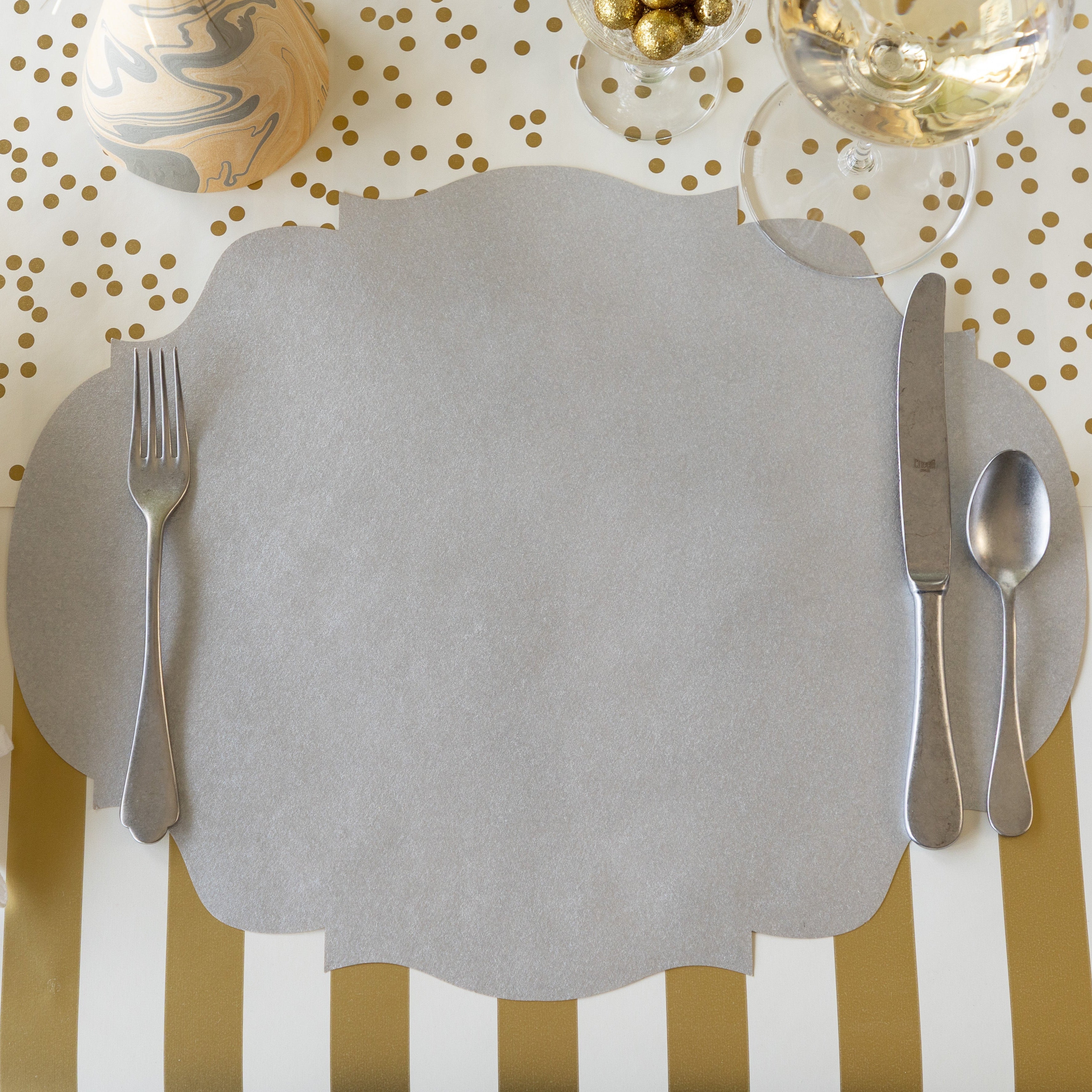 Die-cut Silver French Frame Placemat