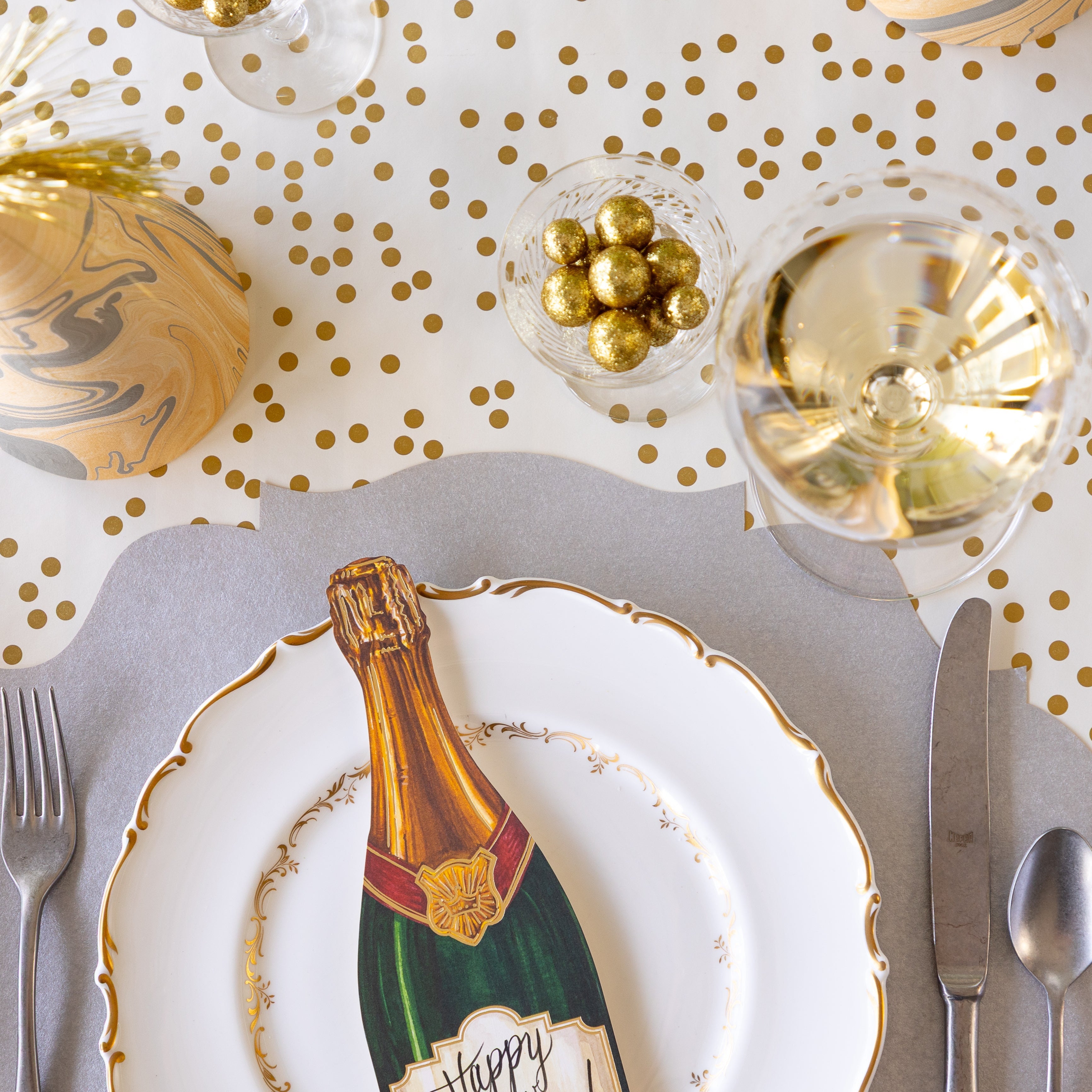 Die-cut Silver French Frame Placemat