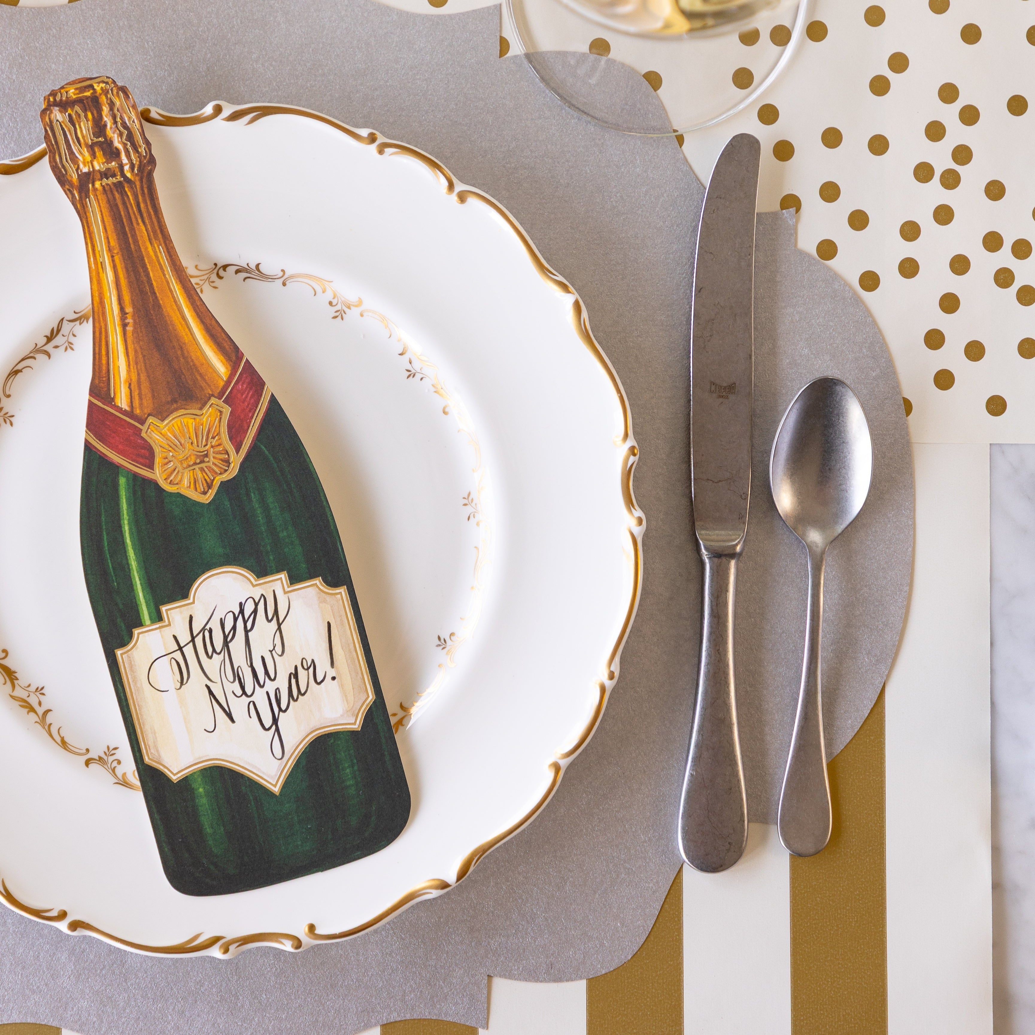 Die-cut Silver French Frame Placemat