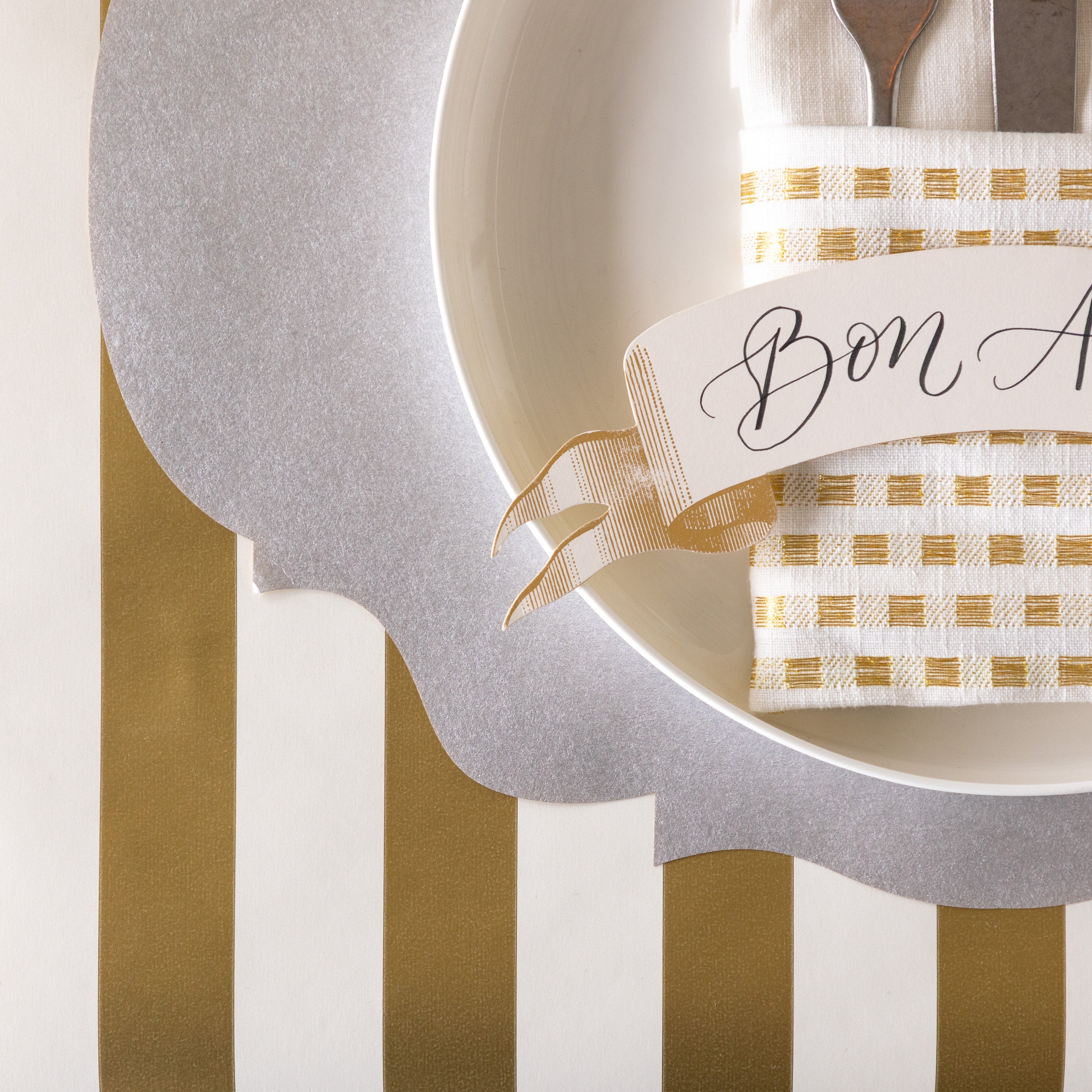 Die-cut Silver French Frame Placemat