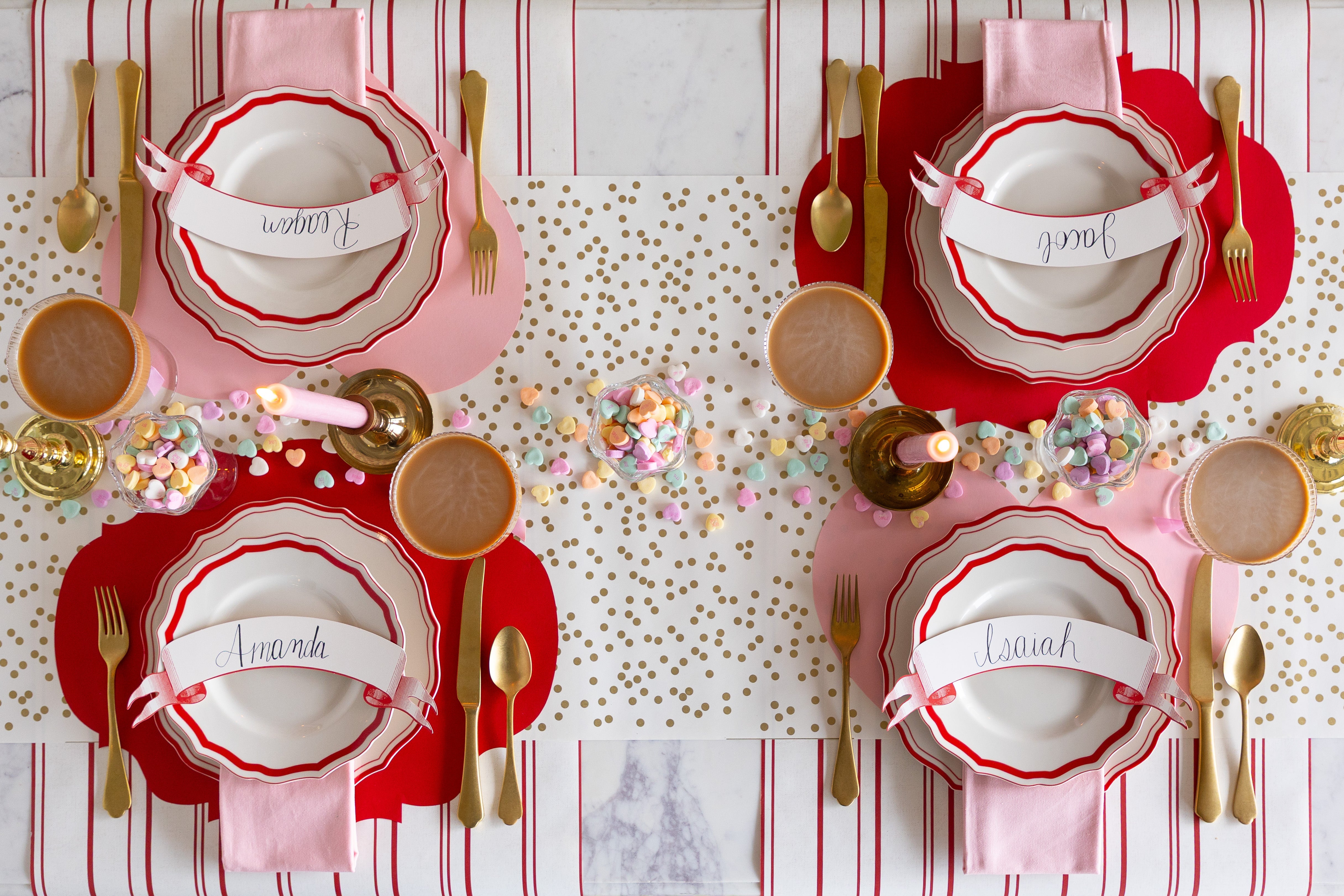 Die-cut Red French Frame Placemat