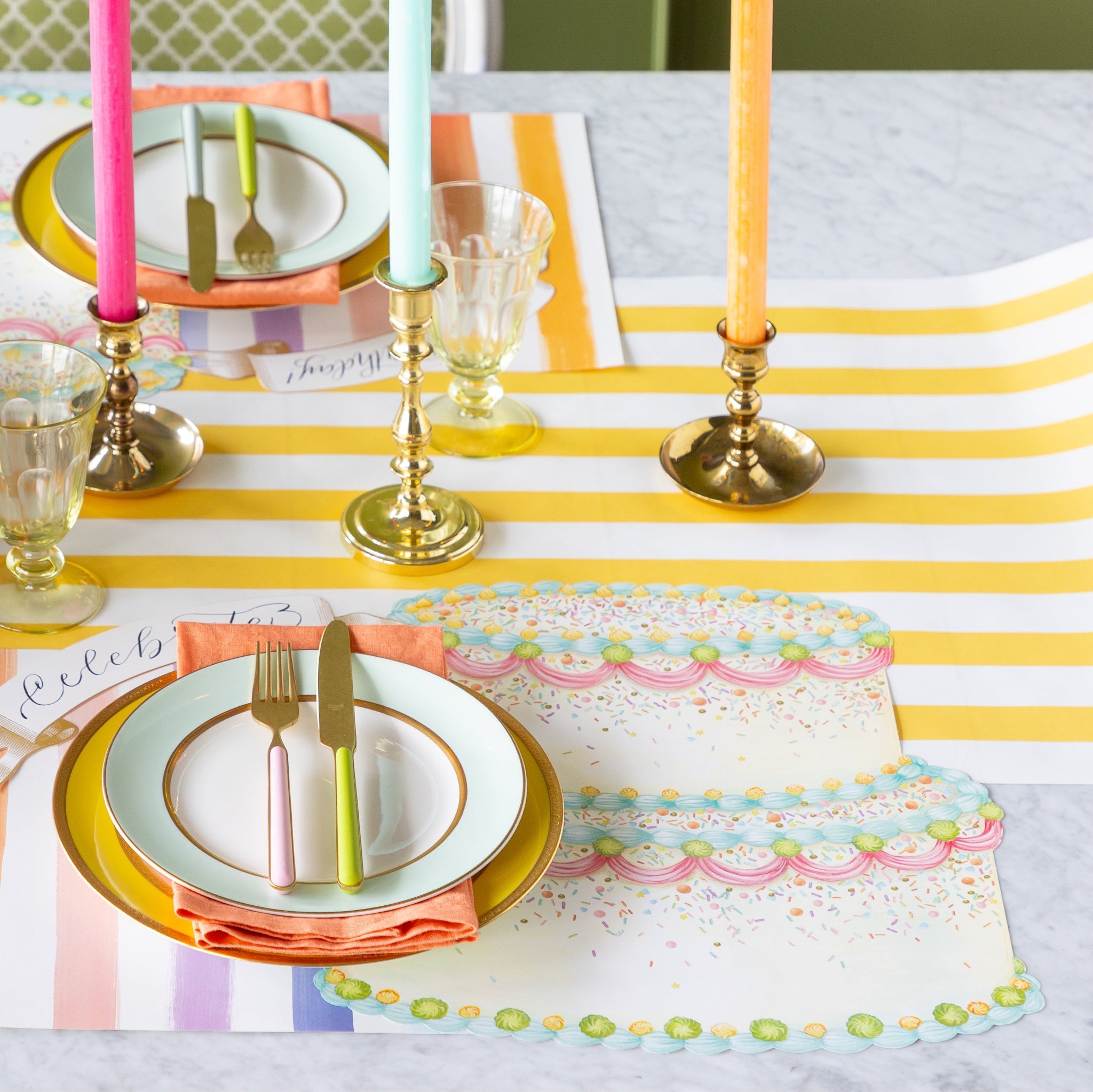 Die-cut Birthday Cake Placemat