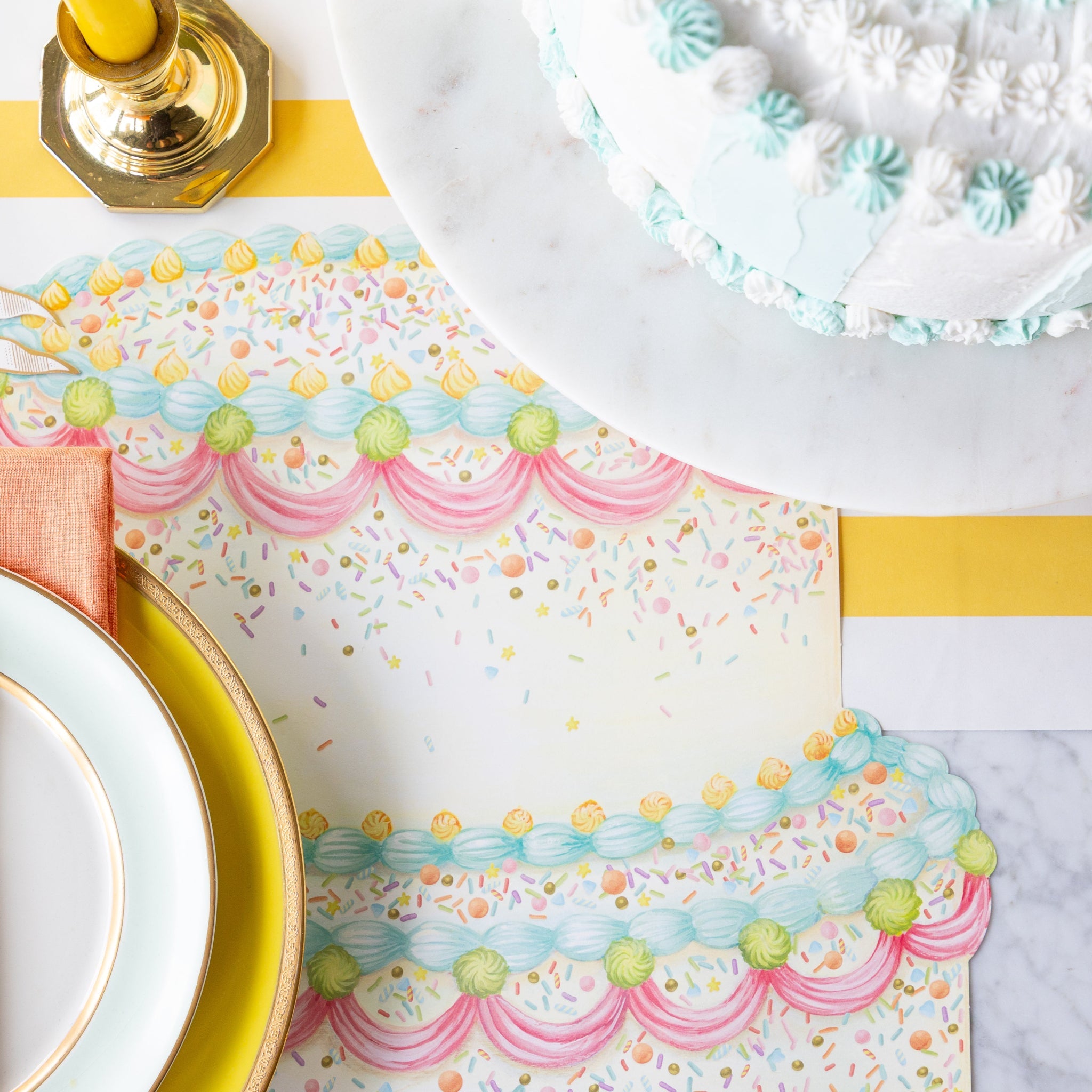 Die-cut Birthday Cake Placemat