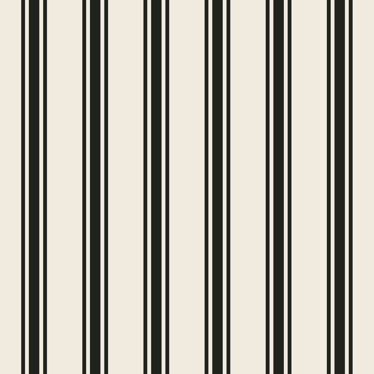 Black Linen Stripe Cocktail Napkins