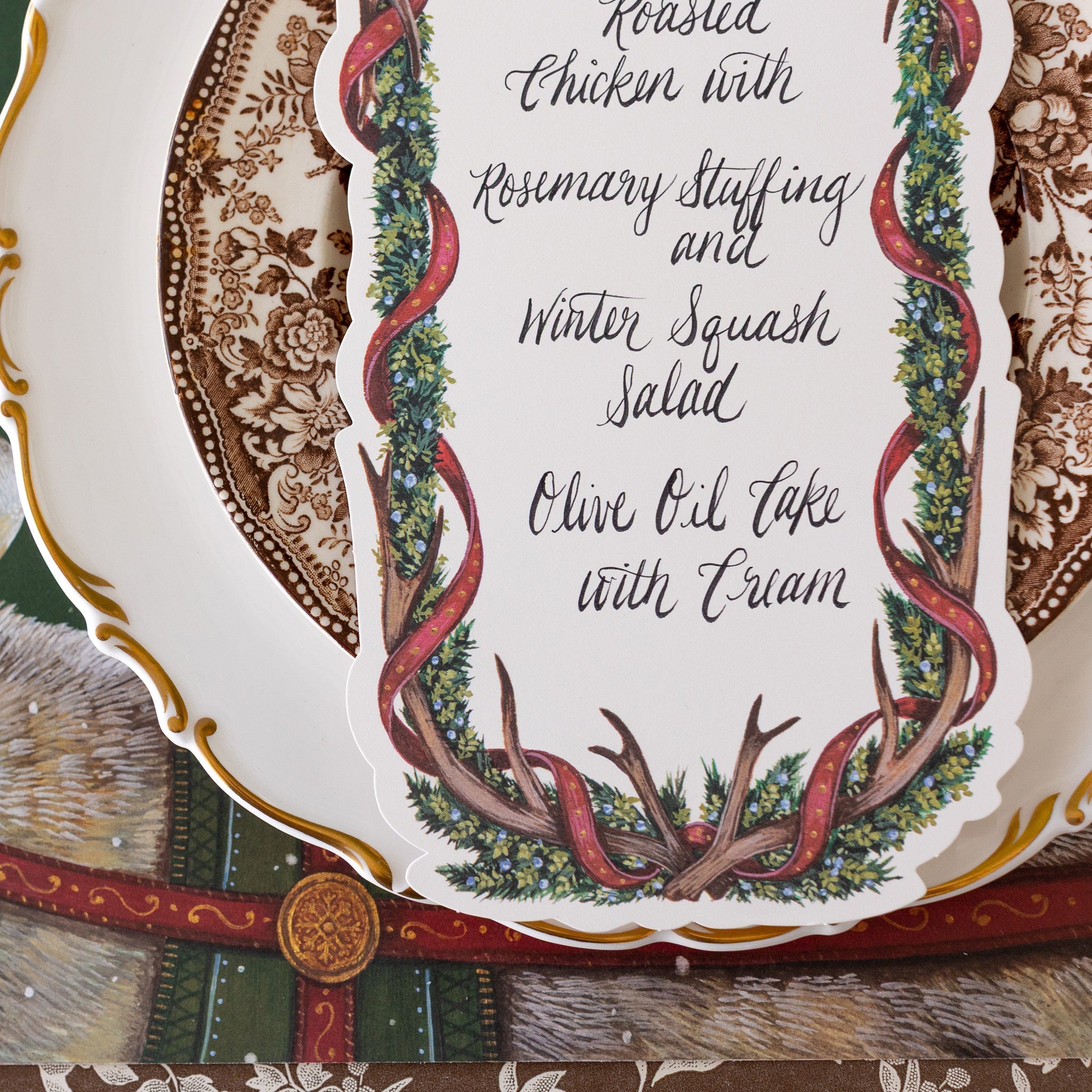 Antler Garland Table Card