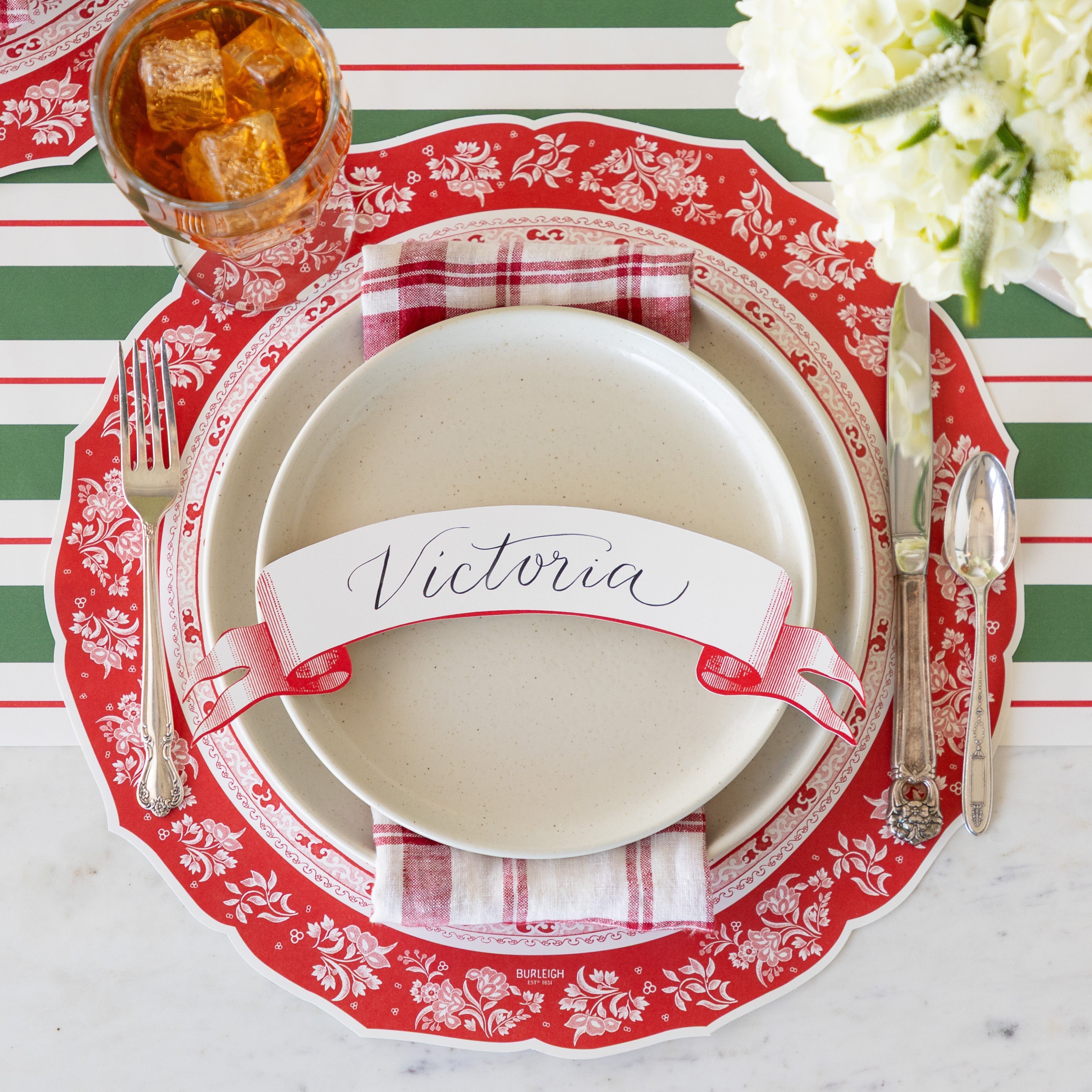 Die-cut Red Regal Placemat