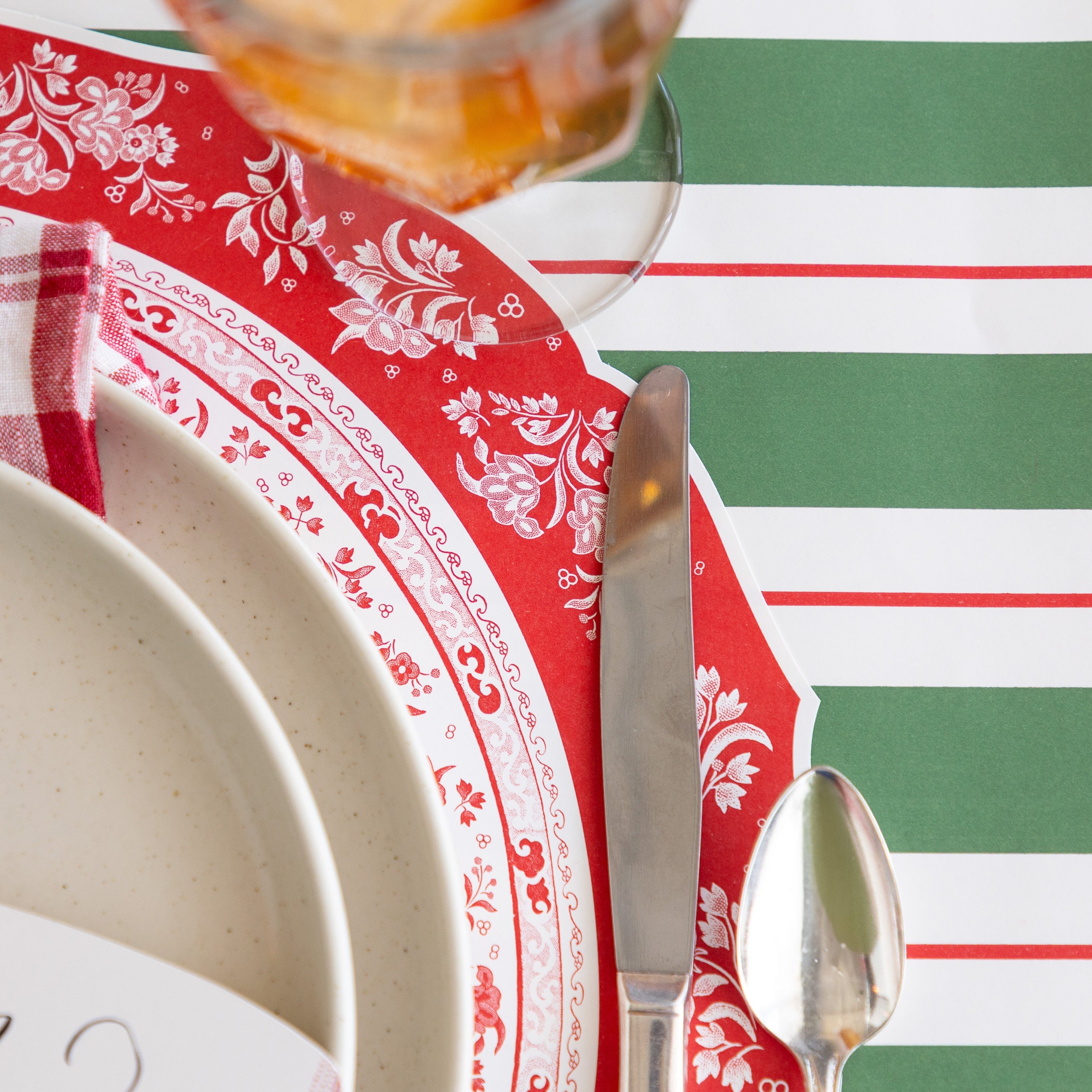 Die-cut Red Regal Placemat