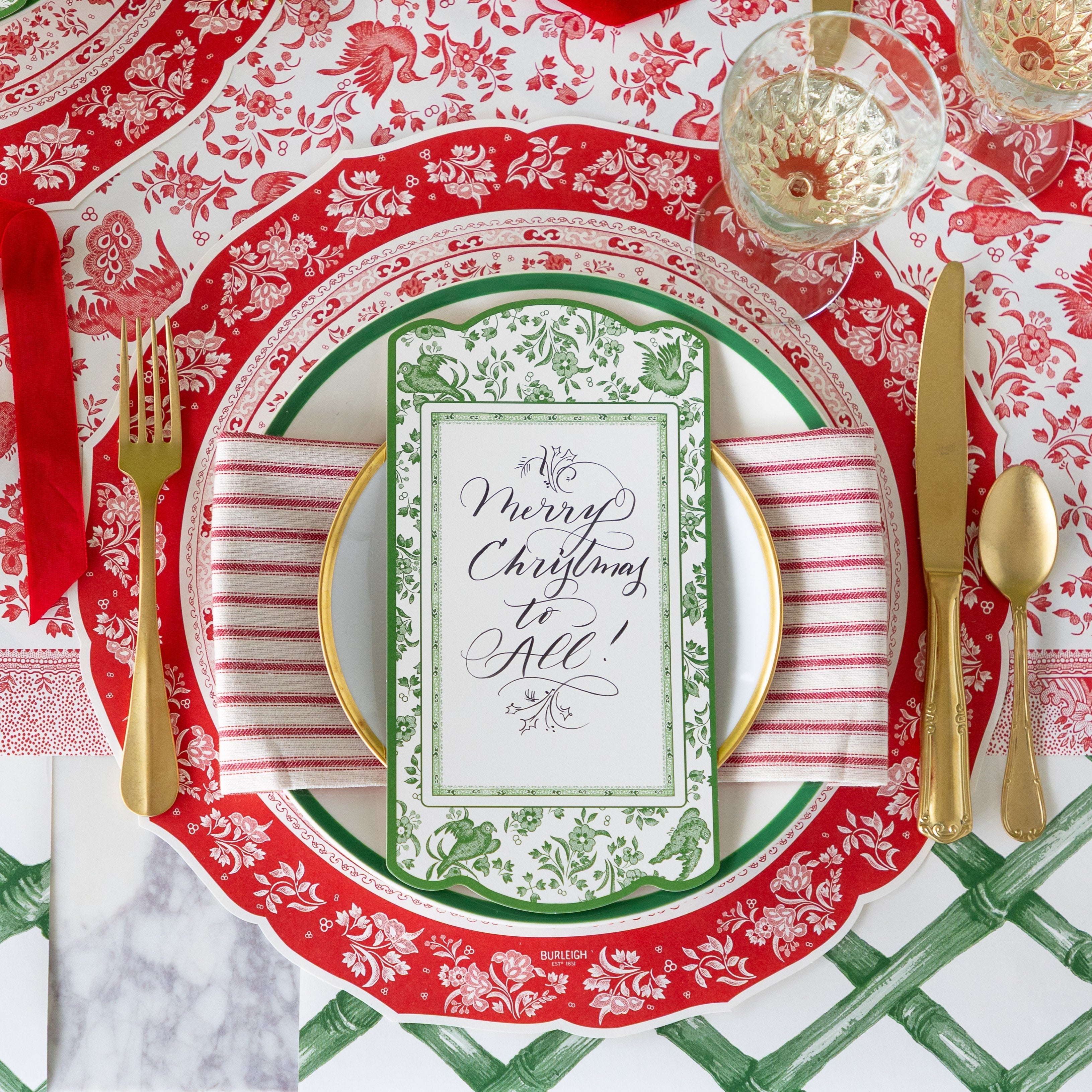 Die-cut Red Regal Placemat
