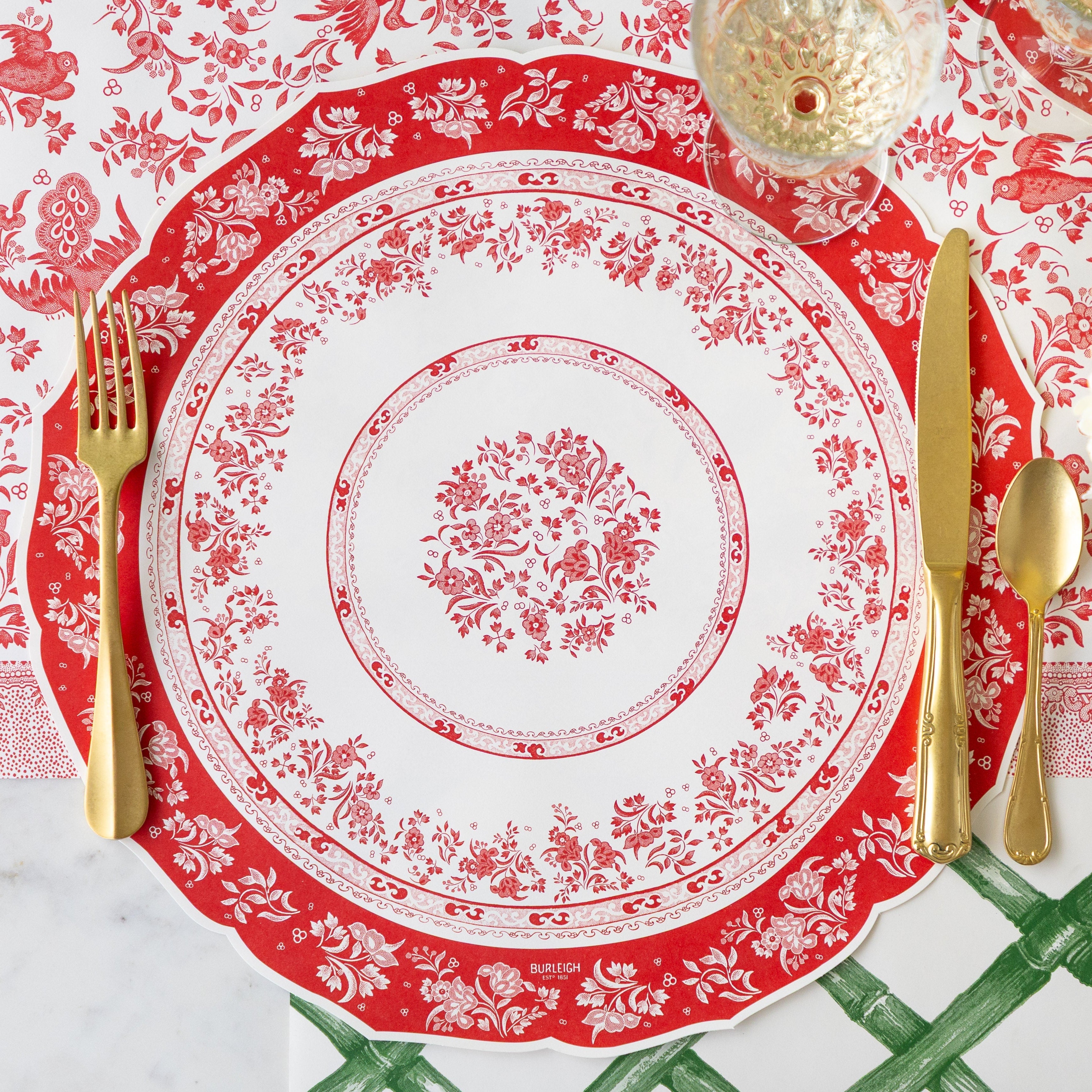 Die-cut Red Regal Placemat