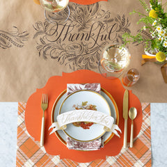 Die-cut Orange French Frame Placemat