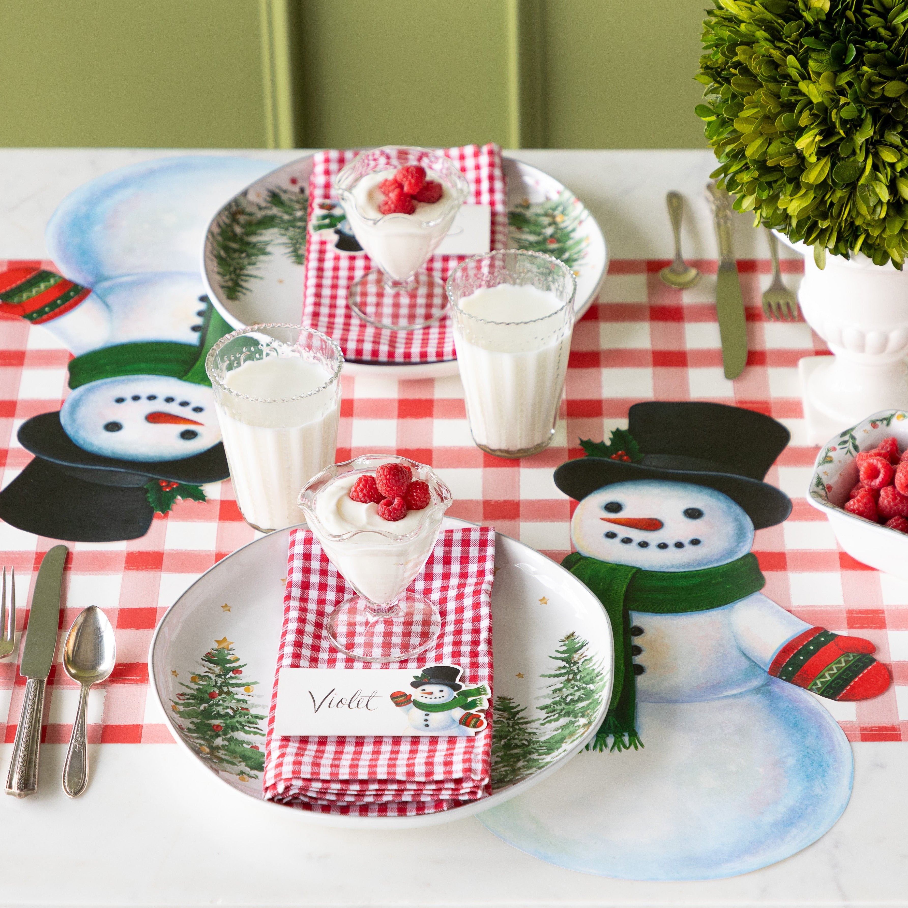 Die-cut Snowman Placemat