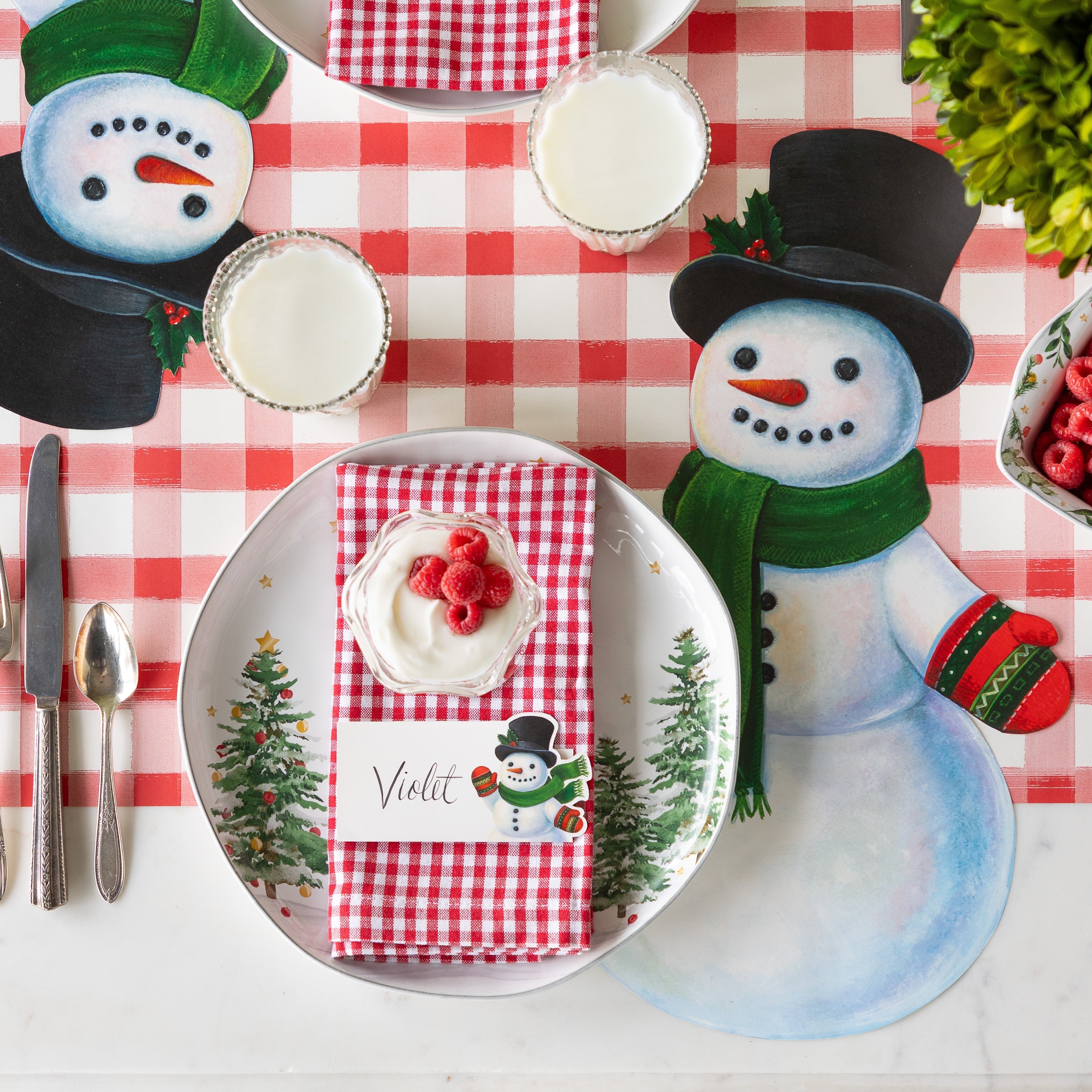 Die-cut Snowman Placemat