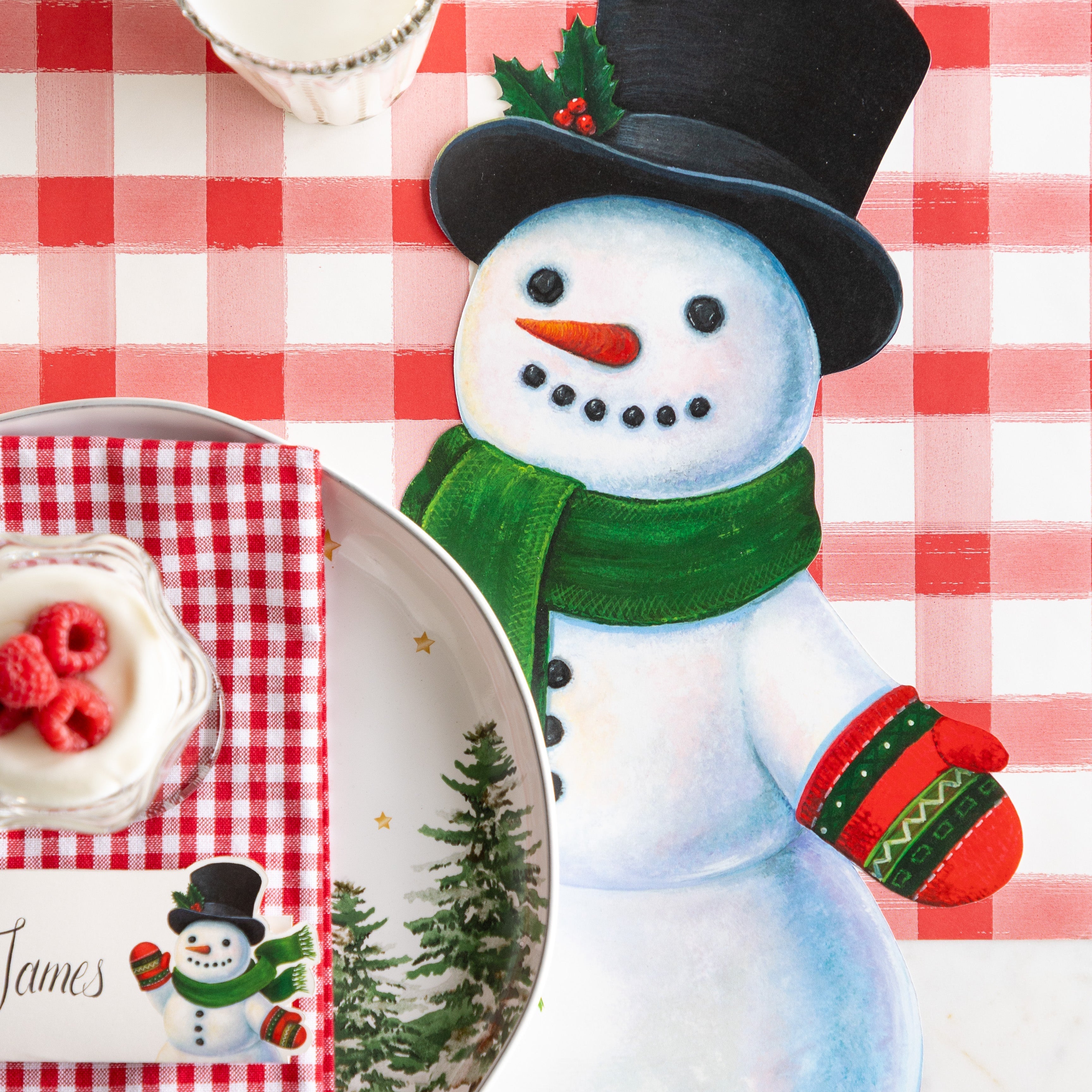 Die-cut Snowman Placemat