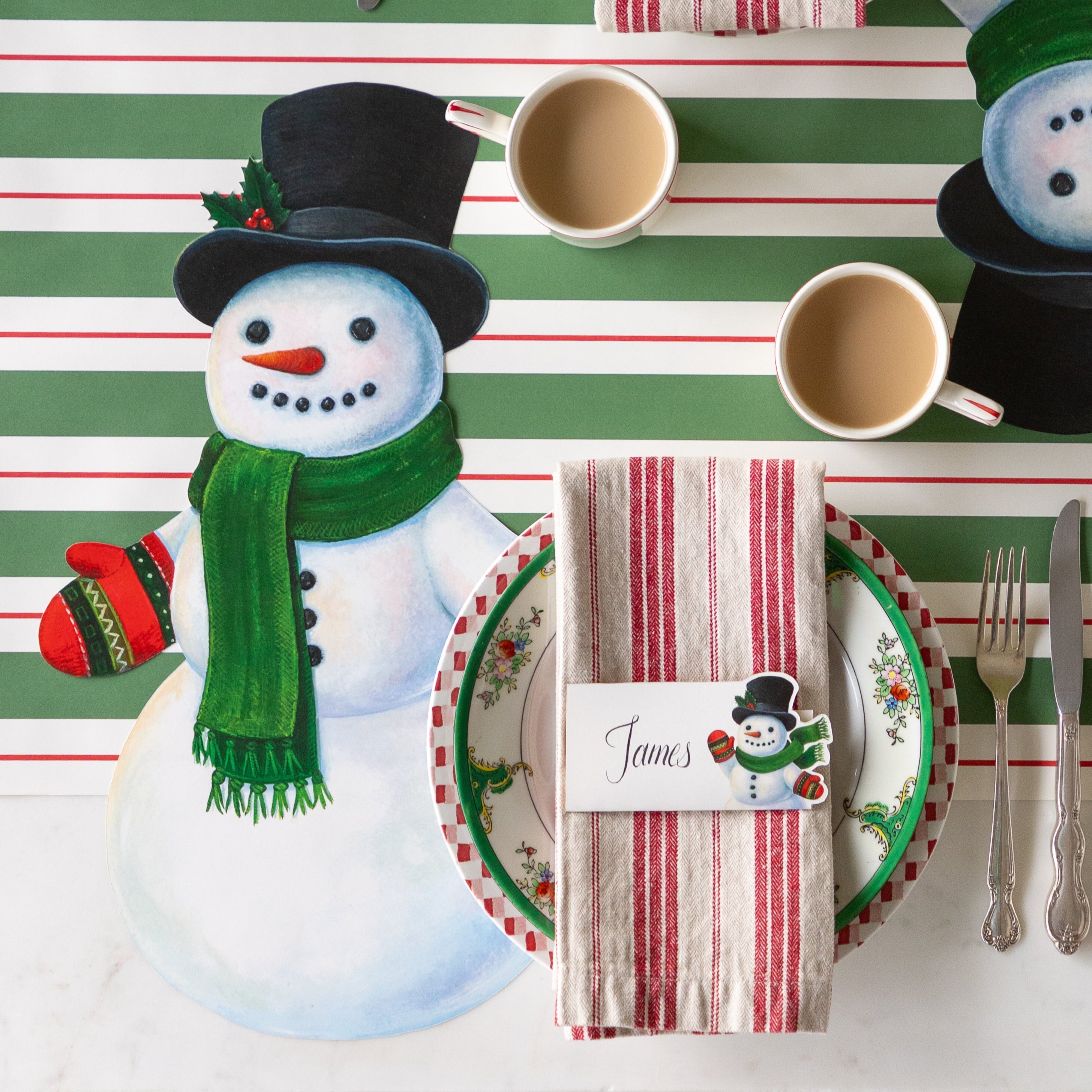 Die-cut Snowman Placemat