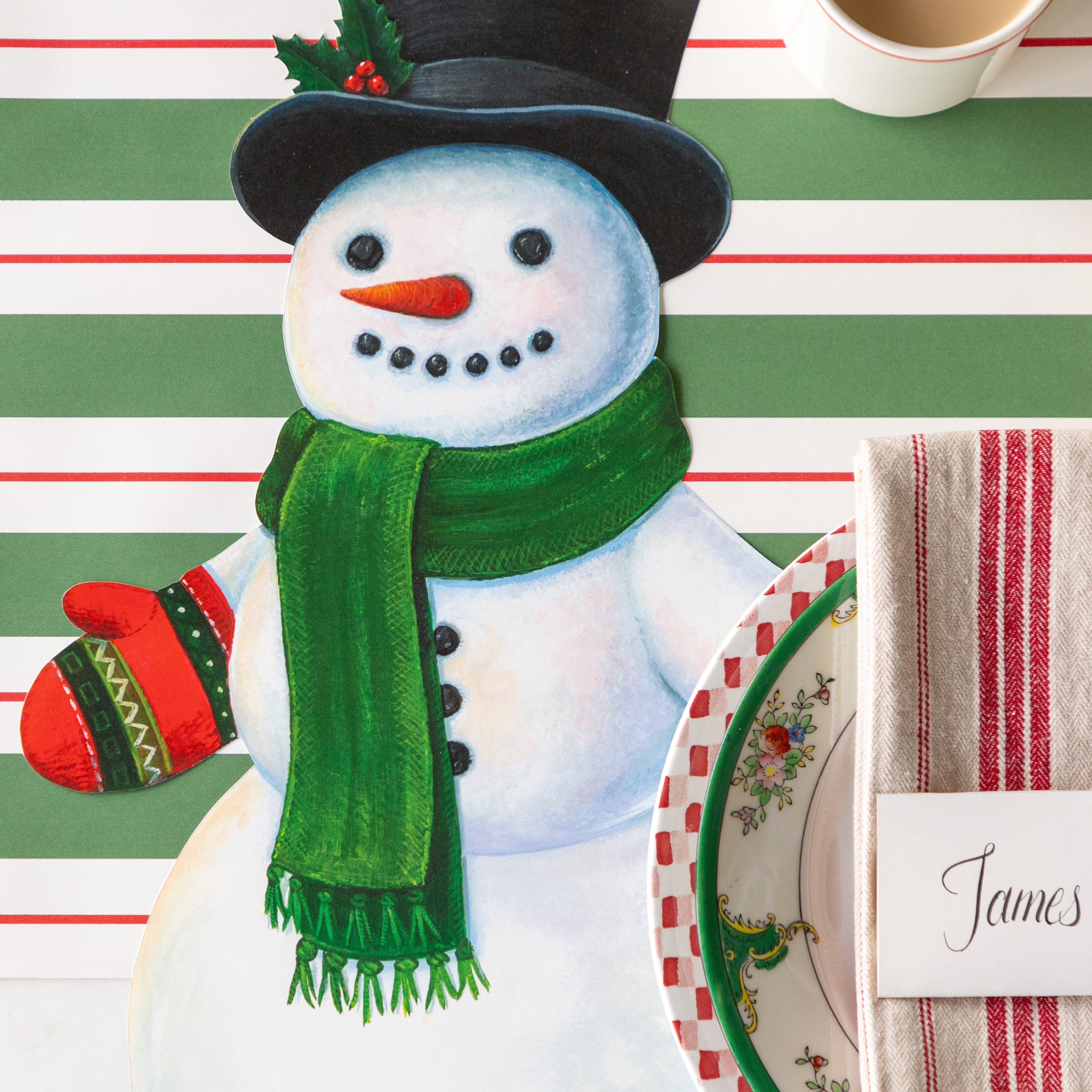 Die-cut Snowman Placemat