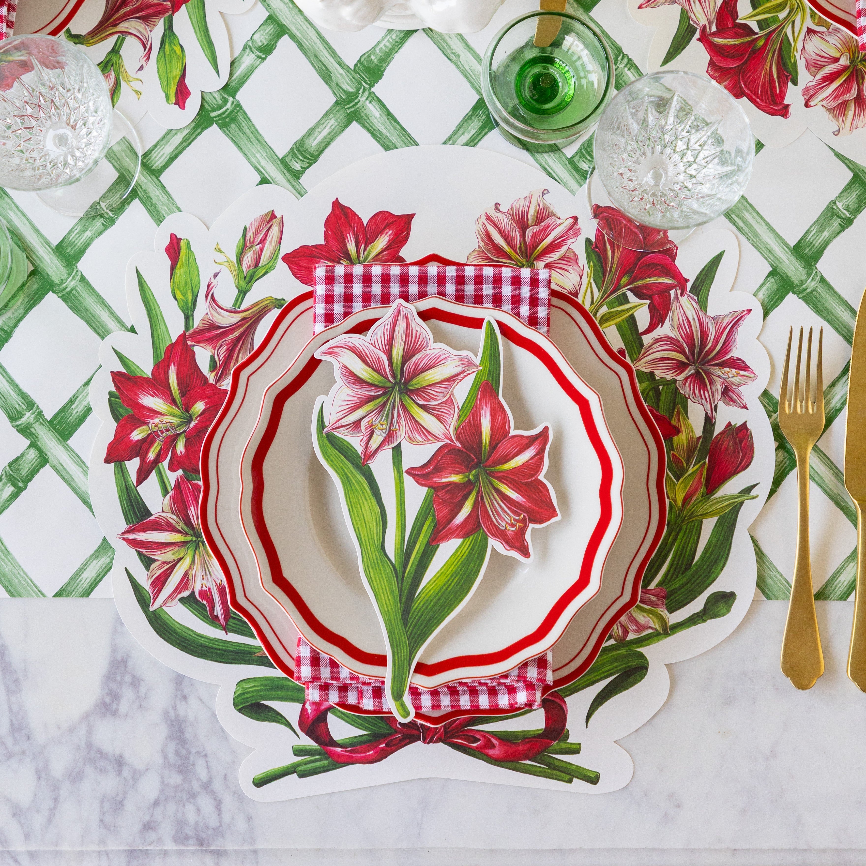Die-cut Amaryllis Placemat