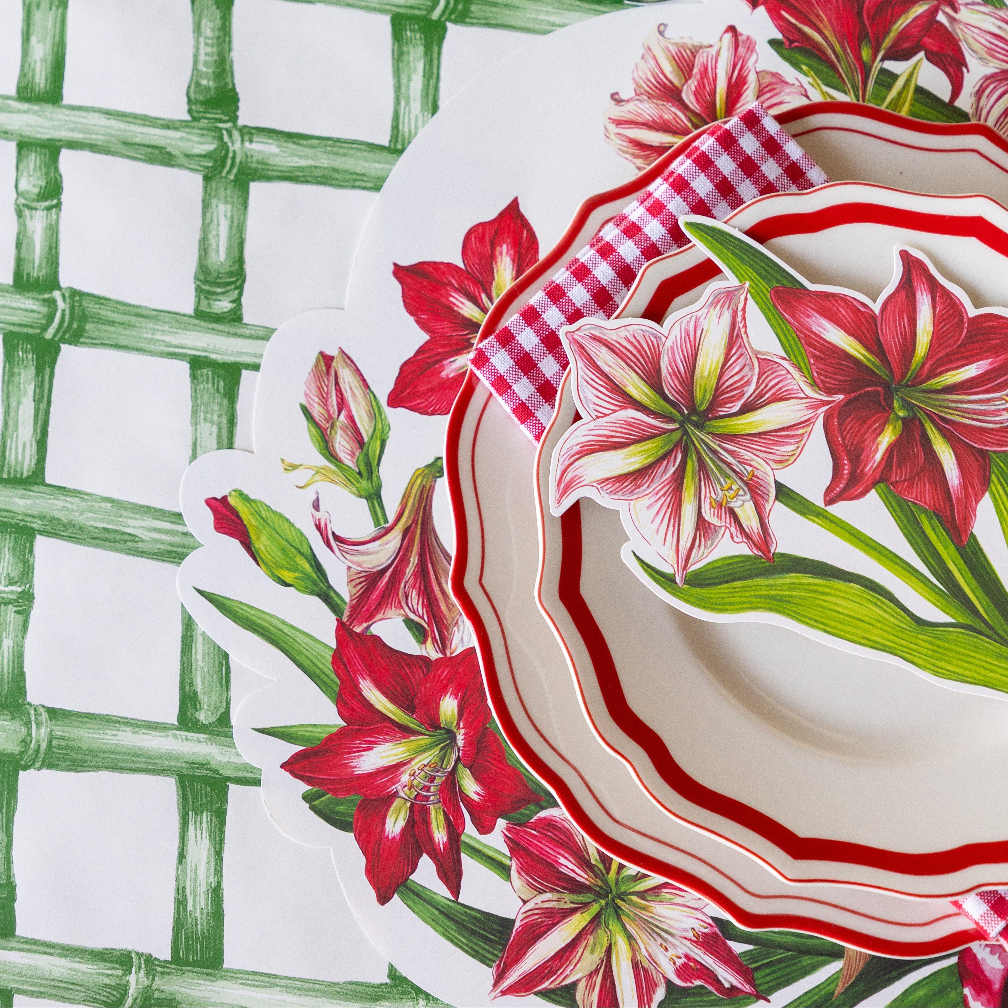 Die-cut Amaryllis Placemat