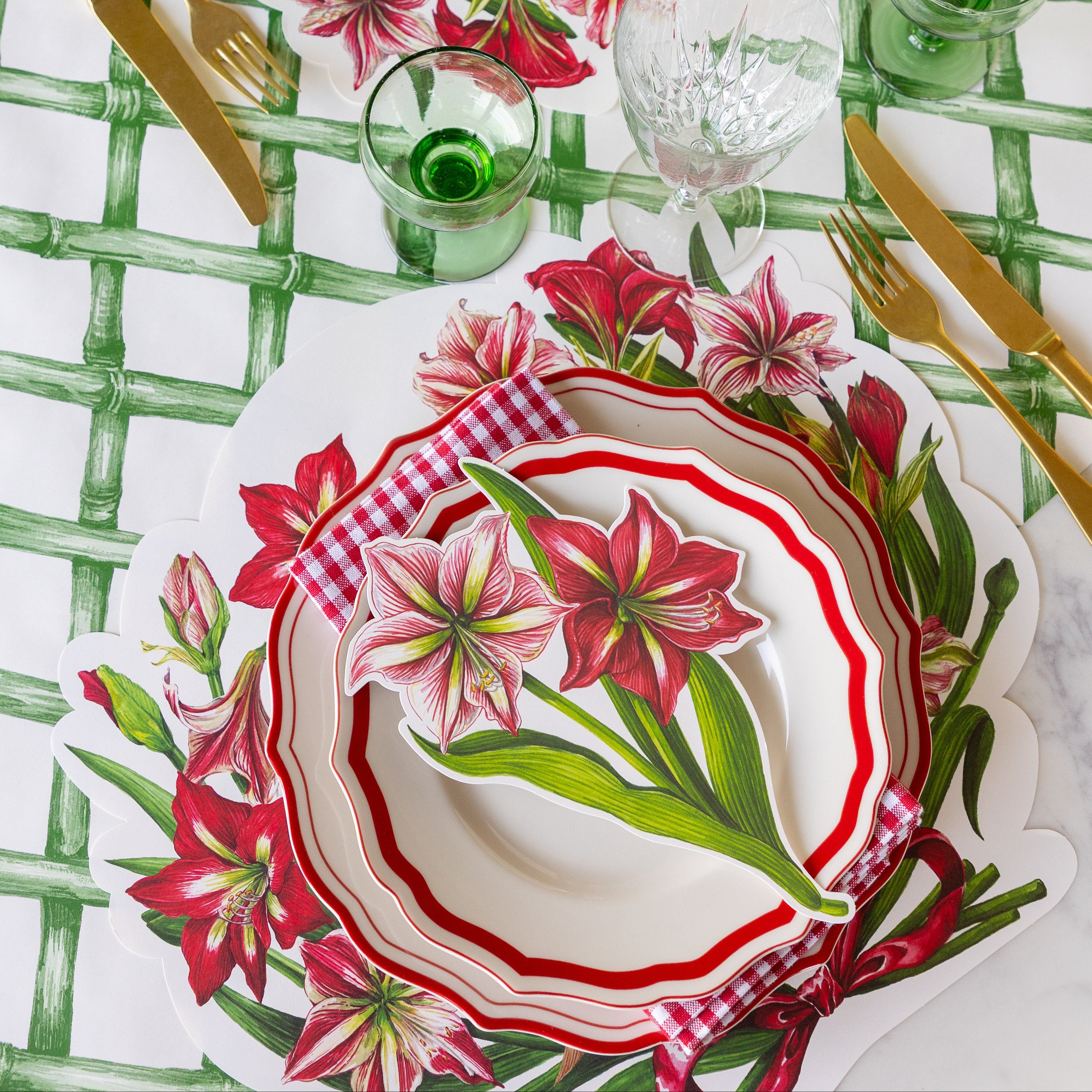 Die-cut Amaryllis Placemat