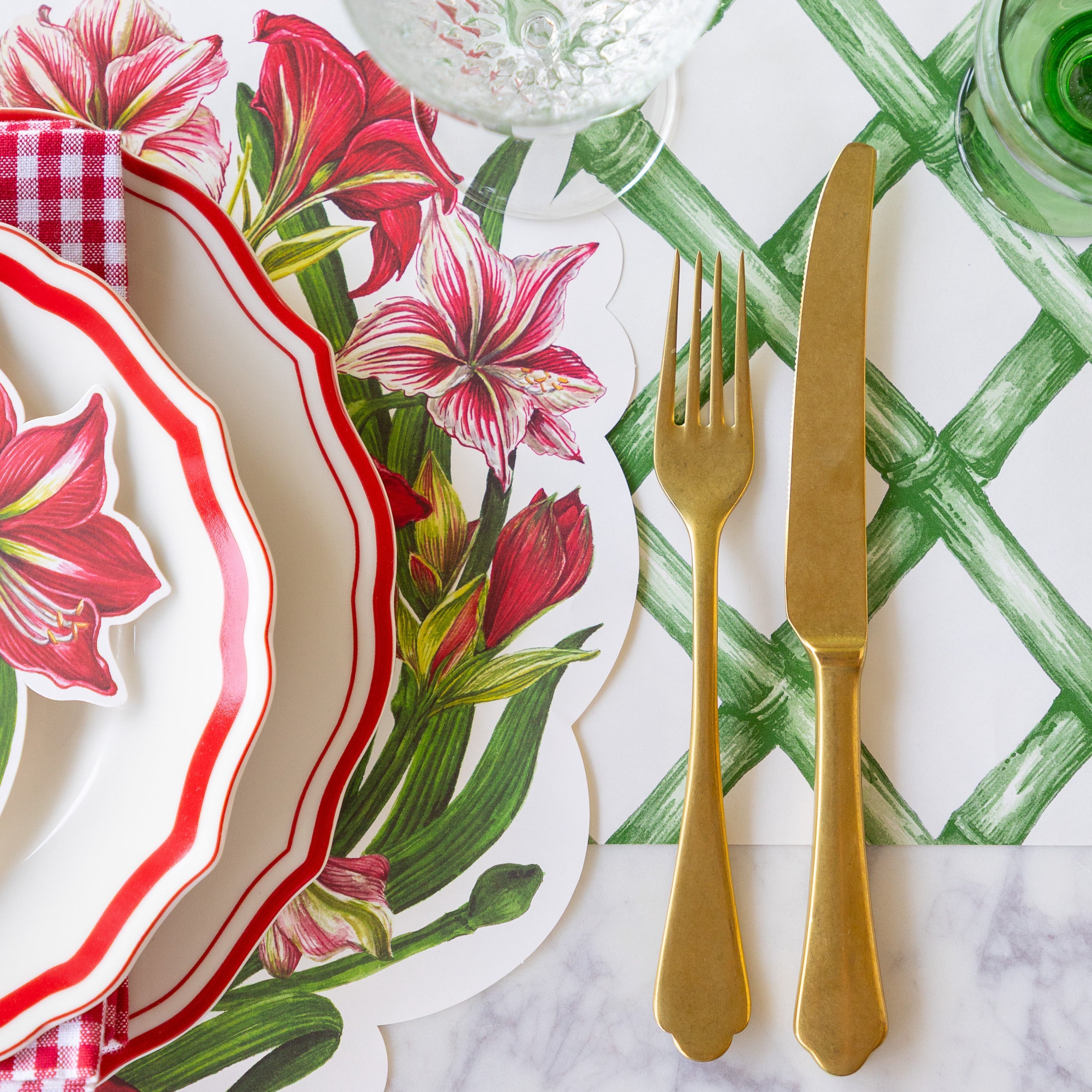 Die-cut Amaryllis Placemat