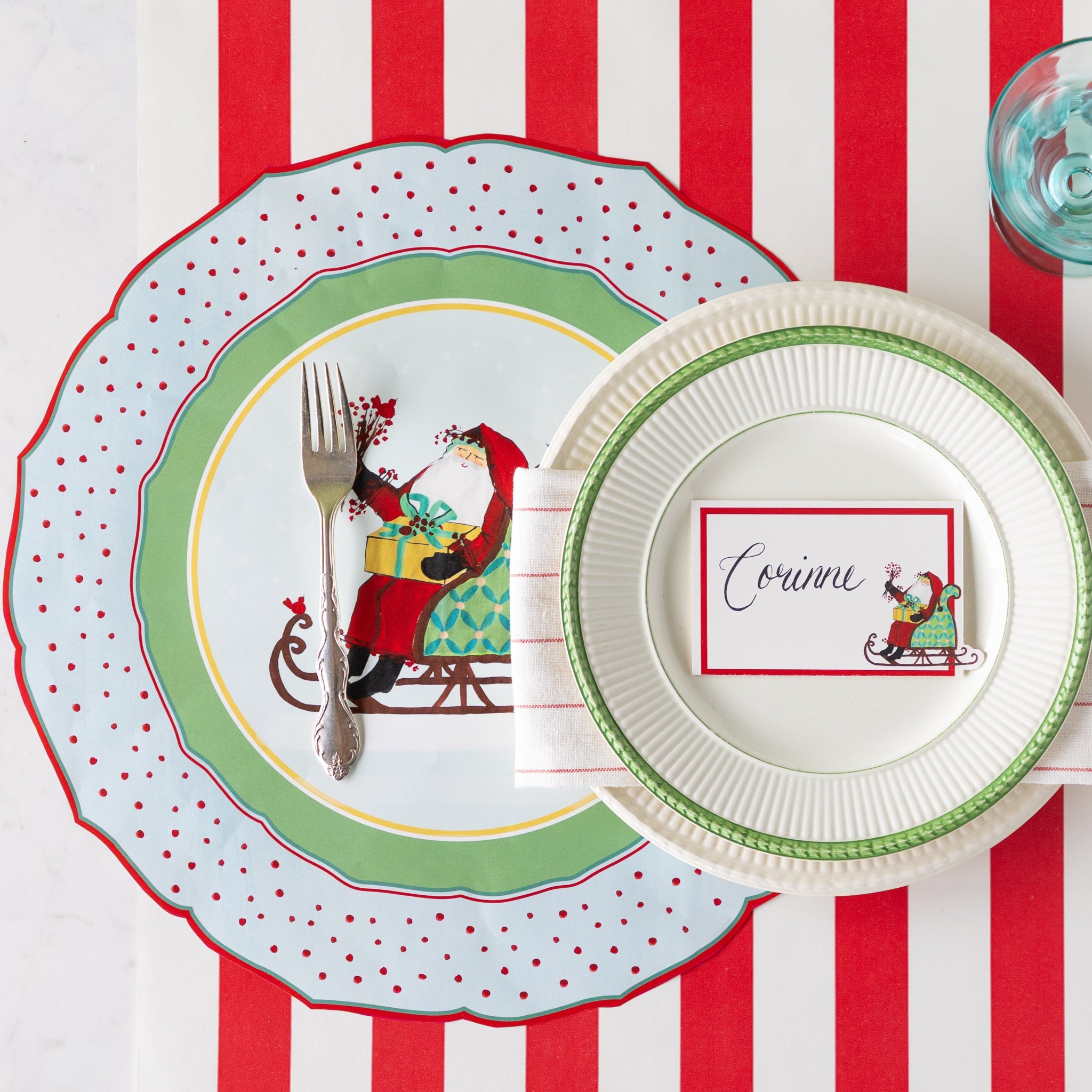Die-cut Old St. Nick Sleigh Placemat