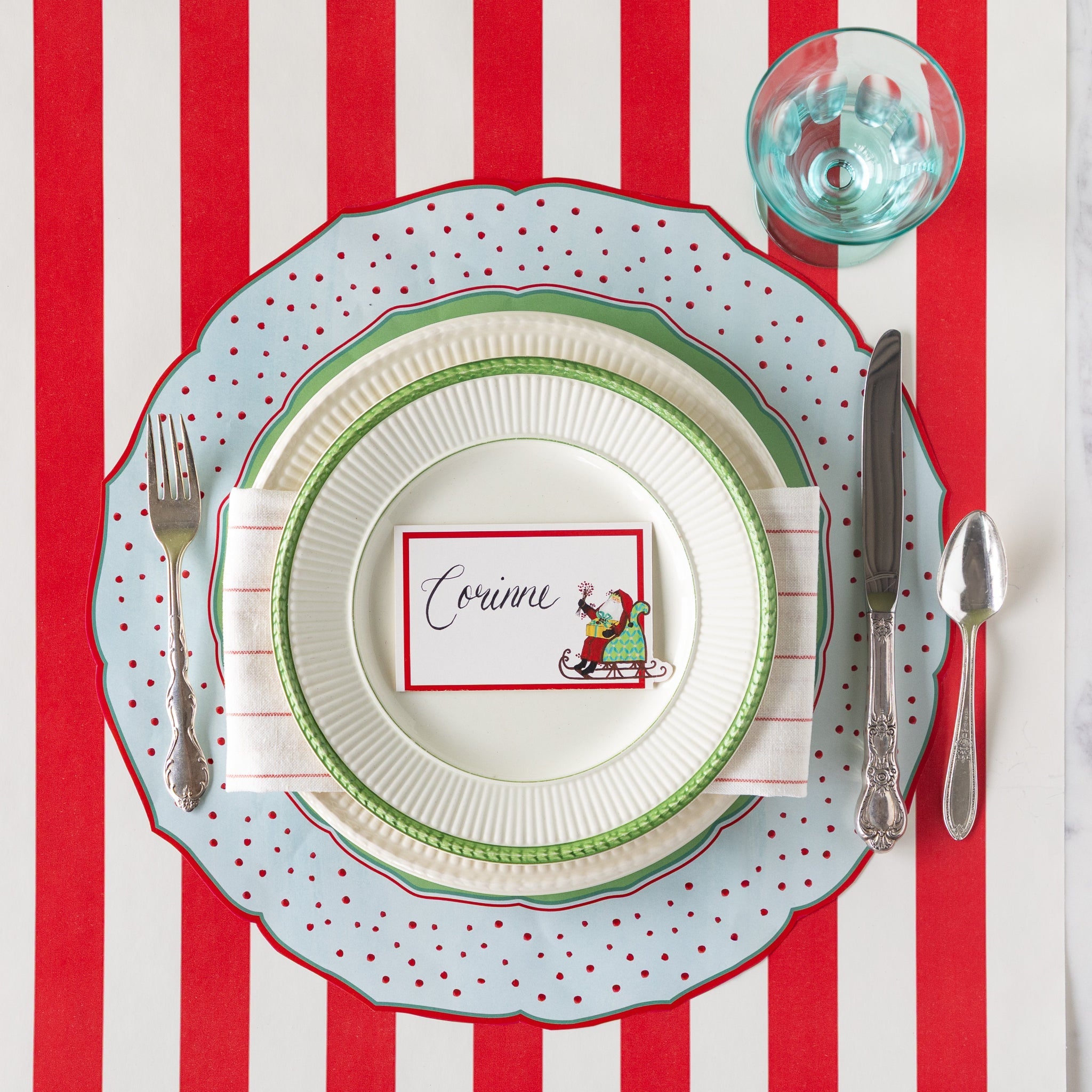 Die-cut Old St. Nick Sleigh Placemat