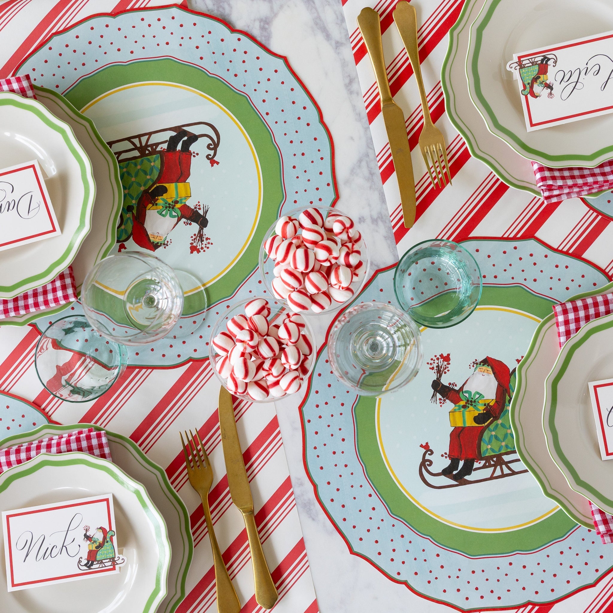 Die-cut Old St. Nick Sleigh Placemat