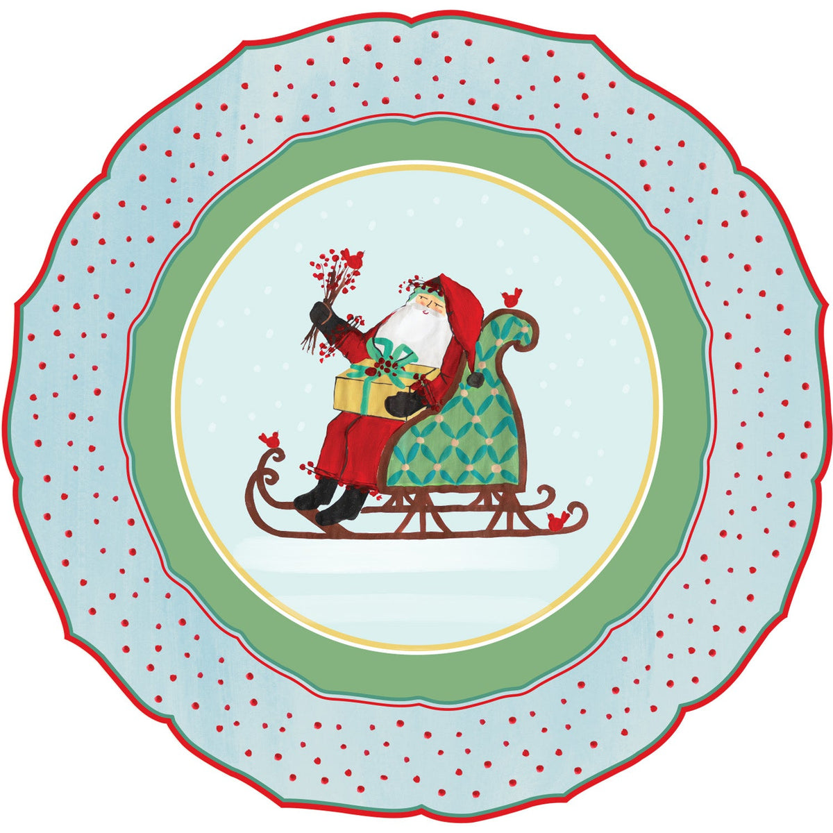 Die-cut Old St. Nick Sleigh Placemat